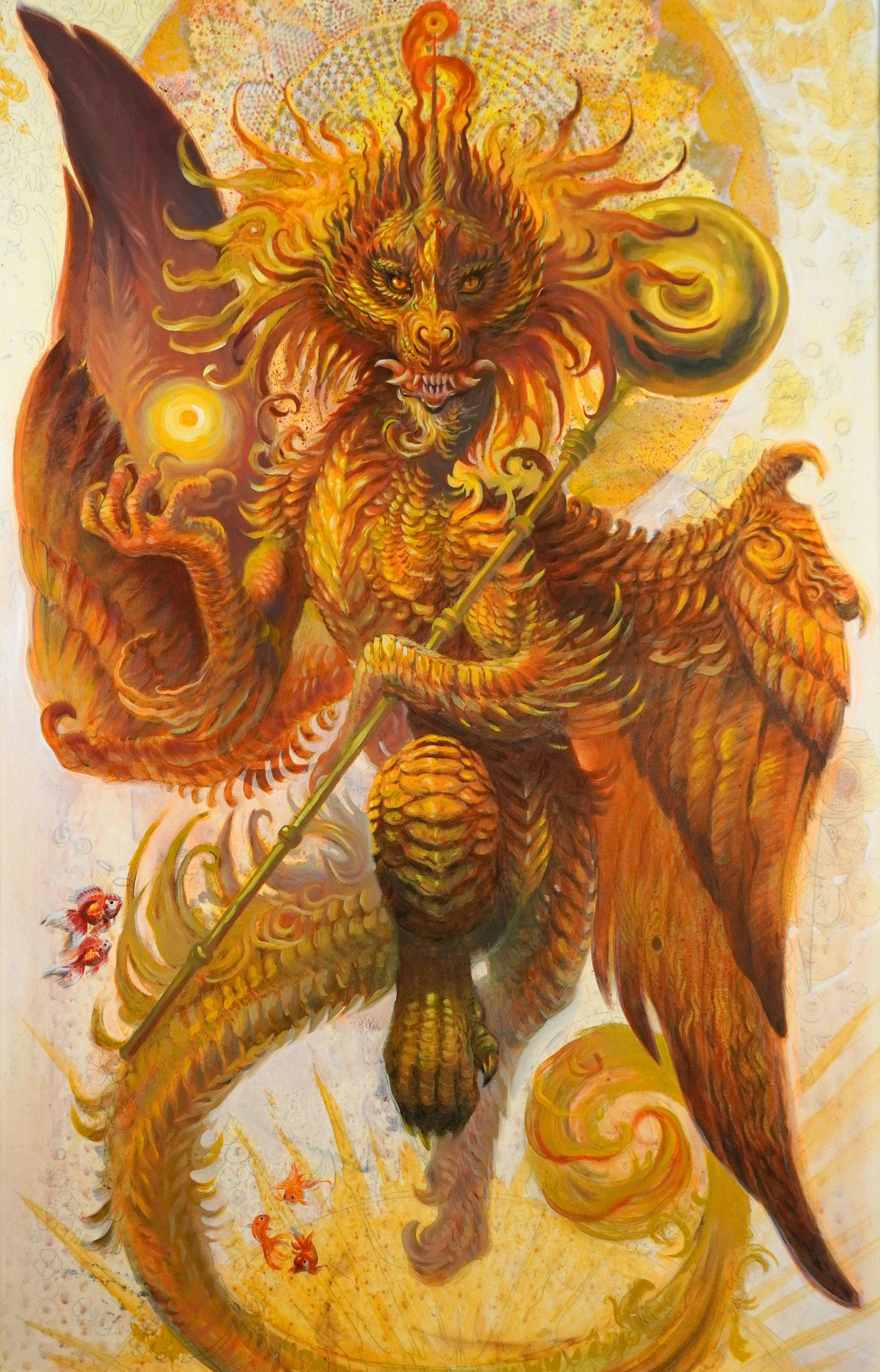 A golden dragon