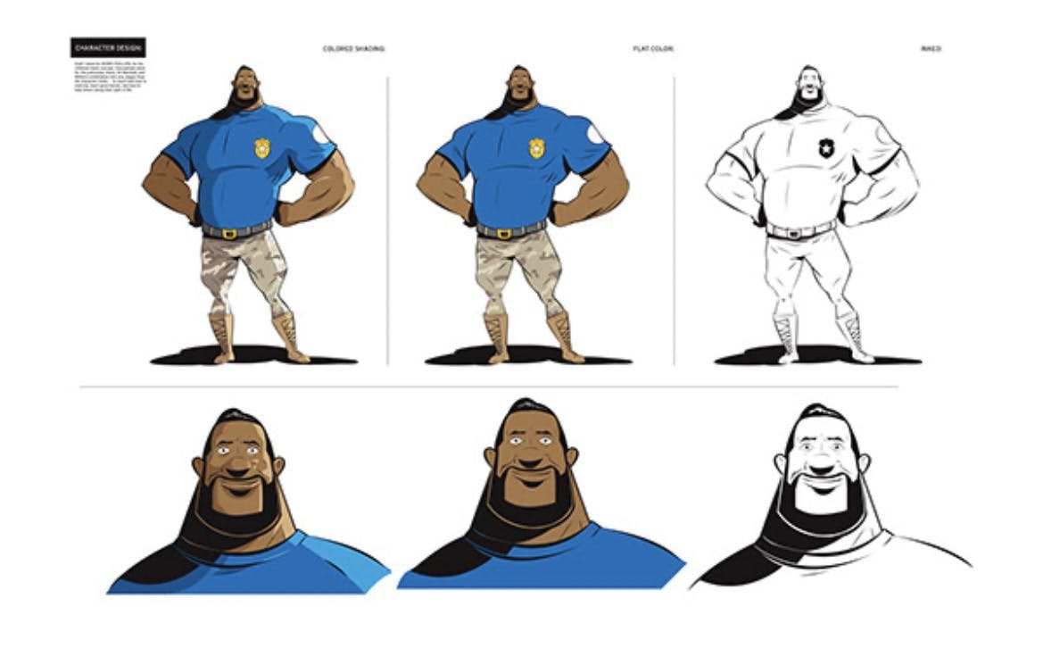 Character design of a man
