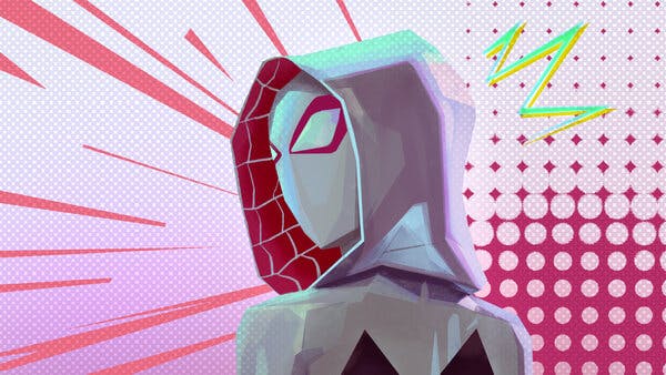illustration of Spider Gwen from into the Spider-verse