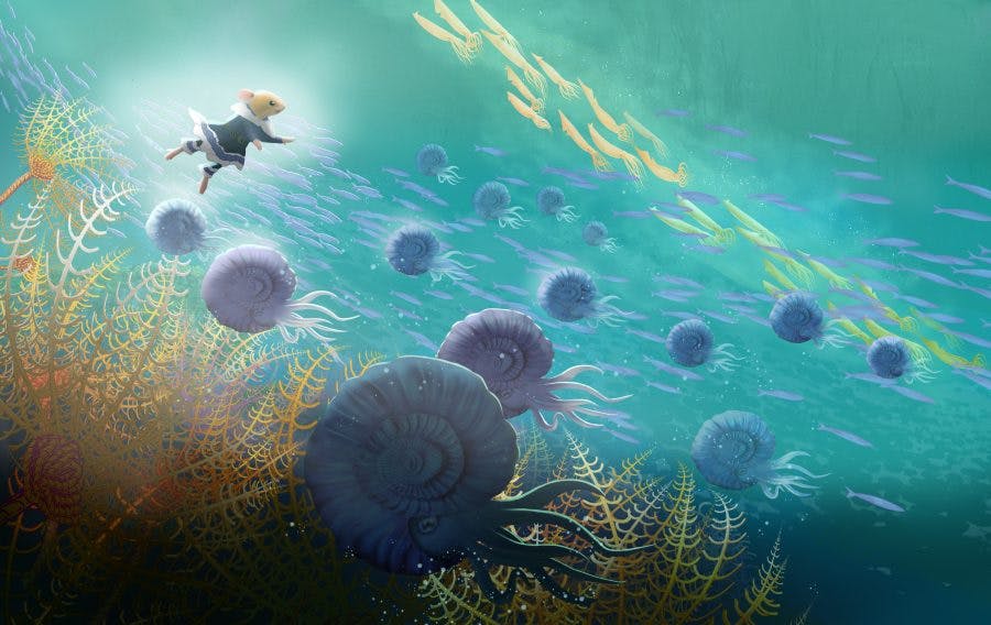 A mouse in the ocean