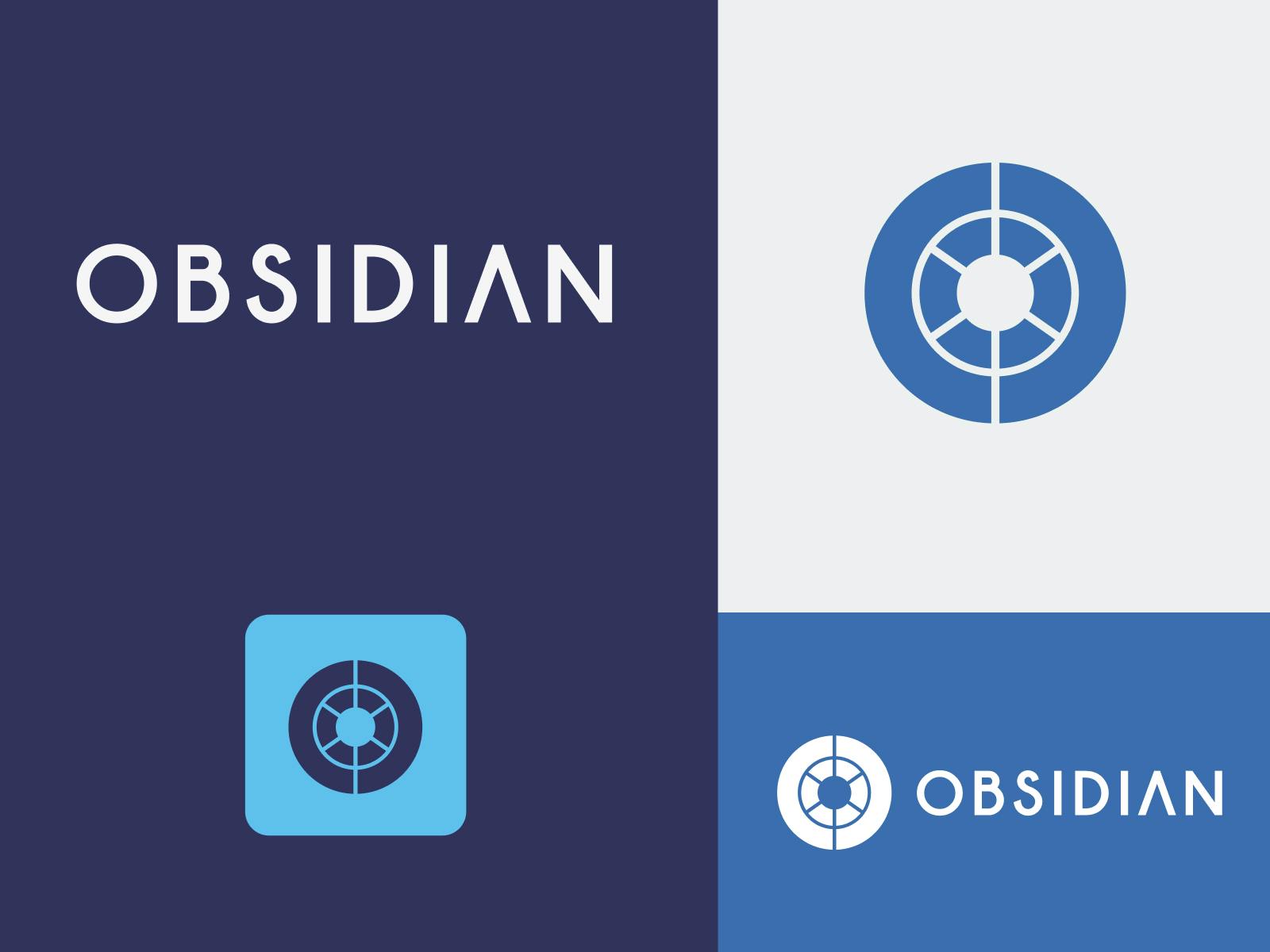 Obsidian logo design