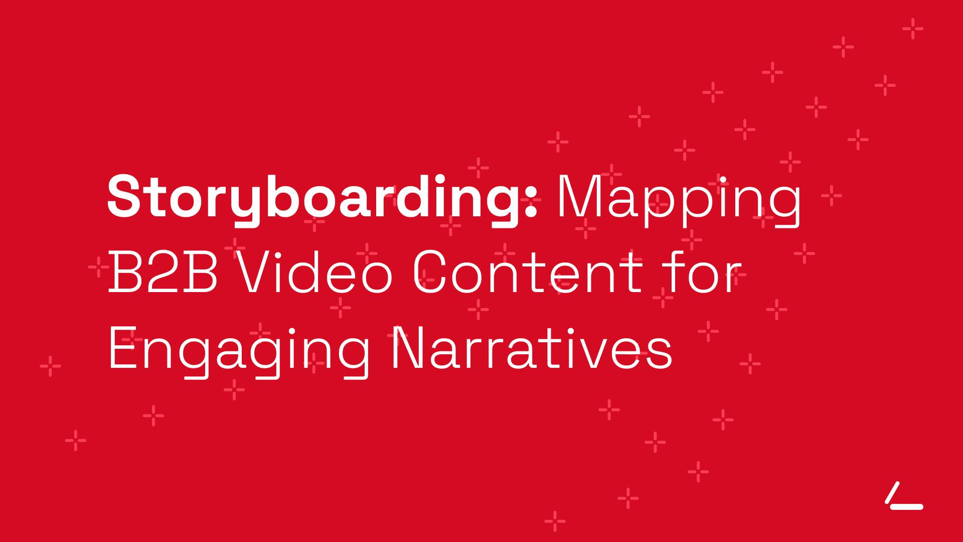 SEO Article Header - Red background with text about Storyboarding