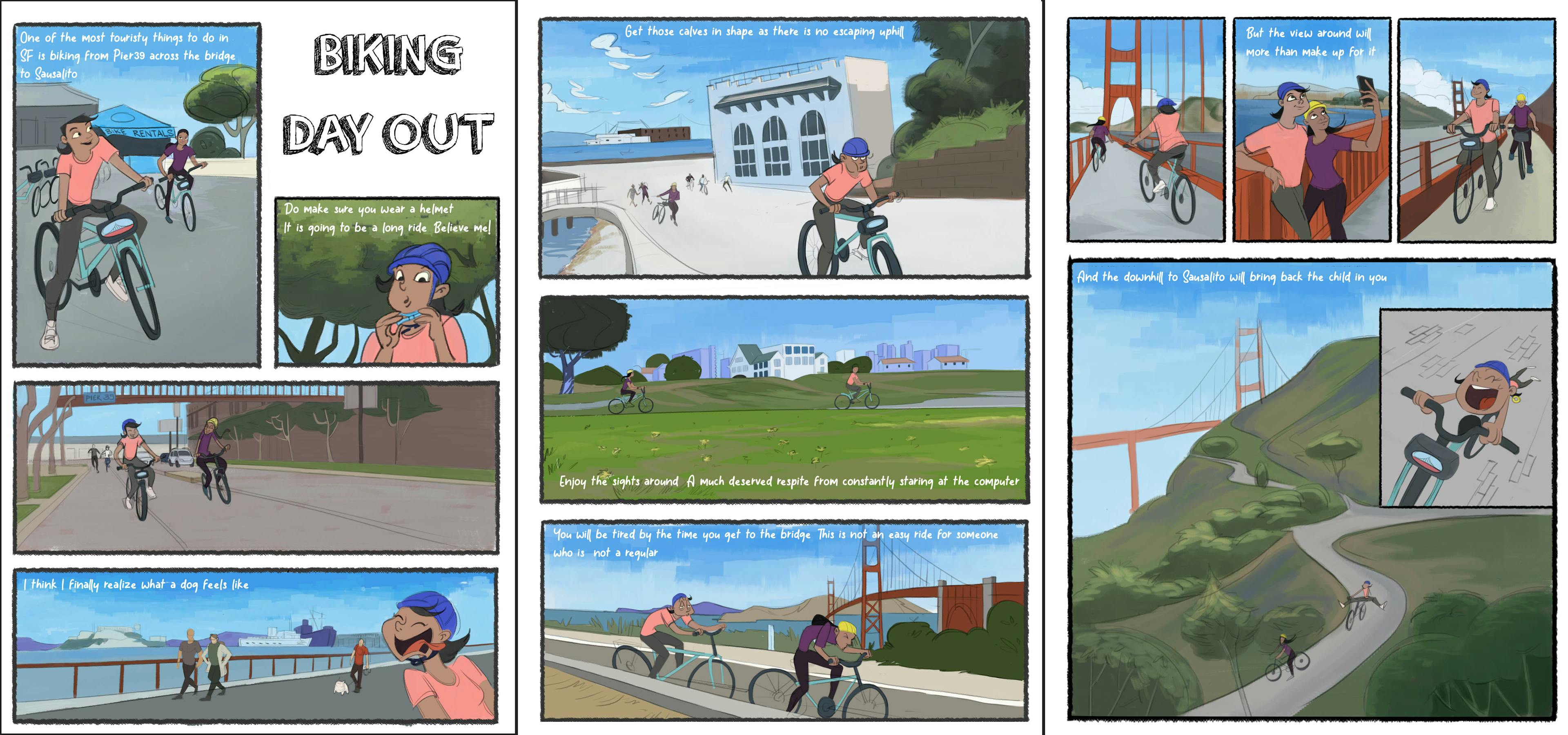 Storyboards of Biking Day Out