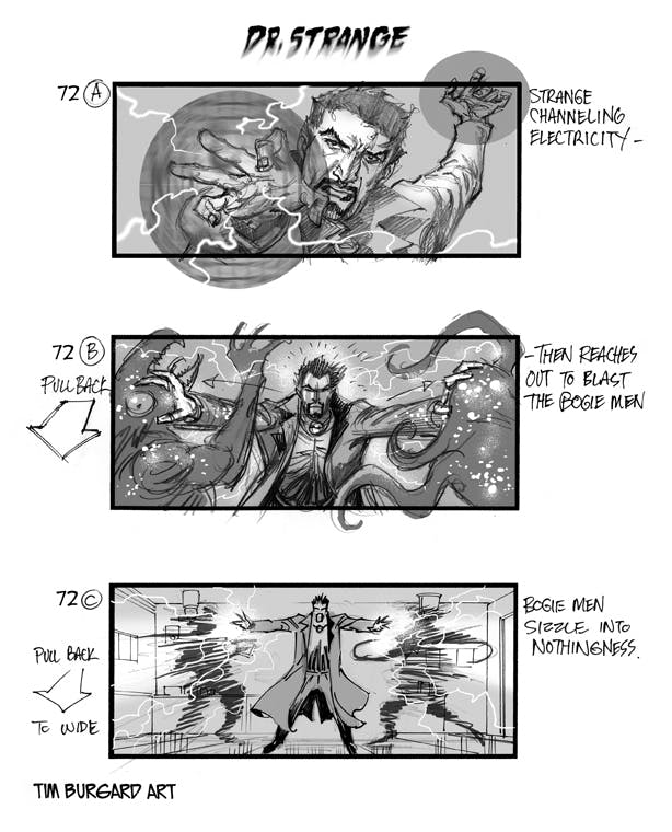 Storyboards from Dr. Strange