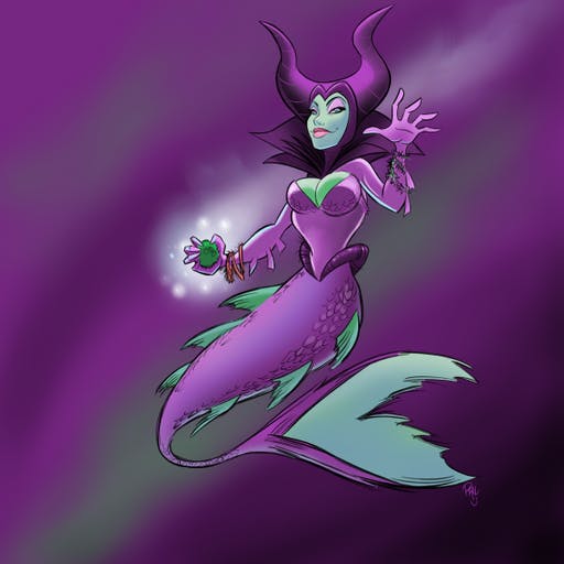 Maleficent as a mermaid