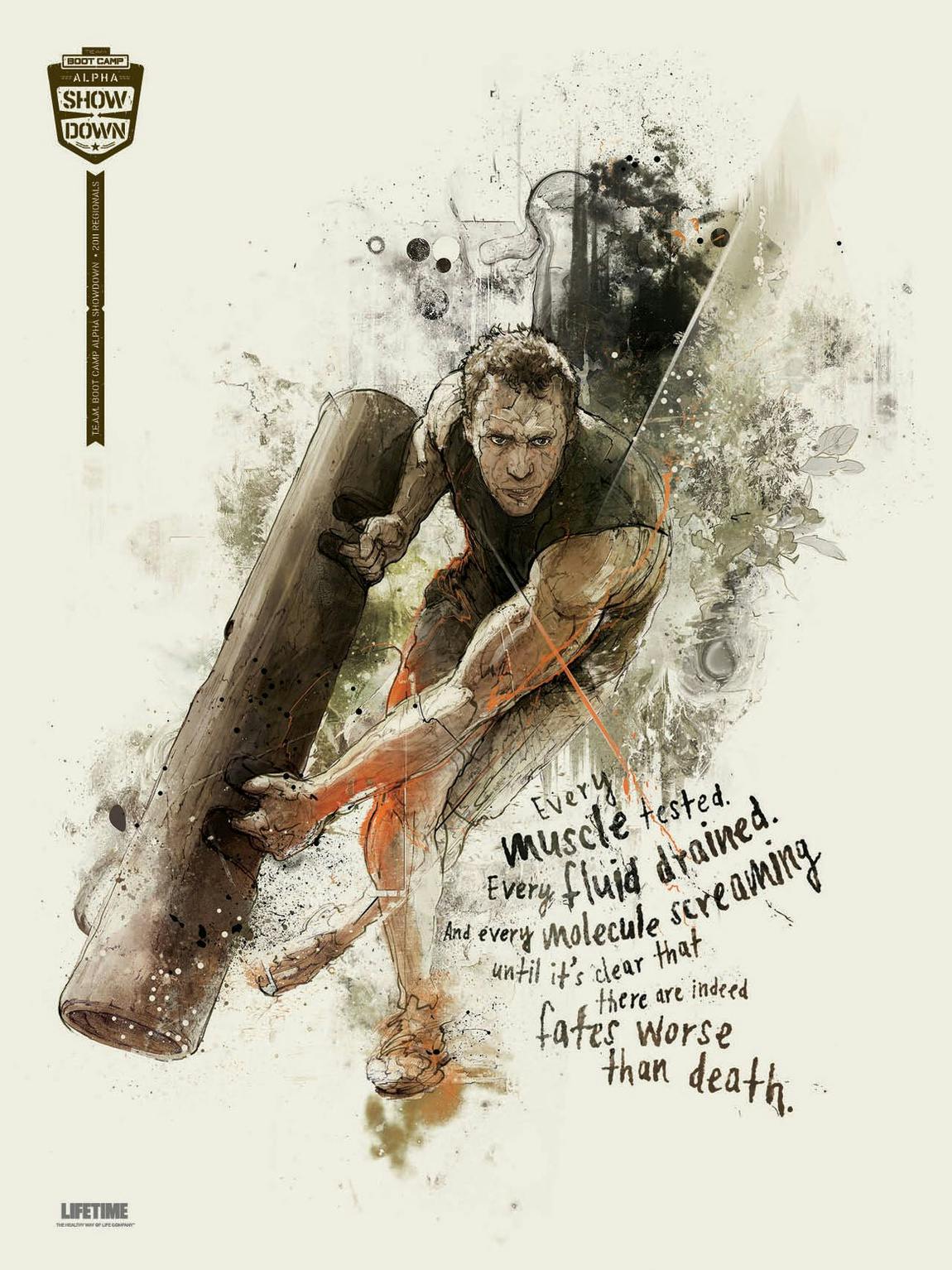 Illustration of a man doing log exercise