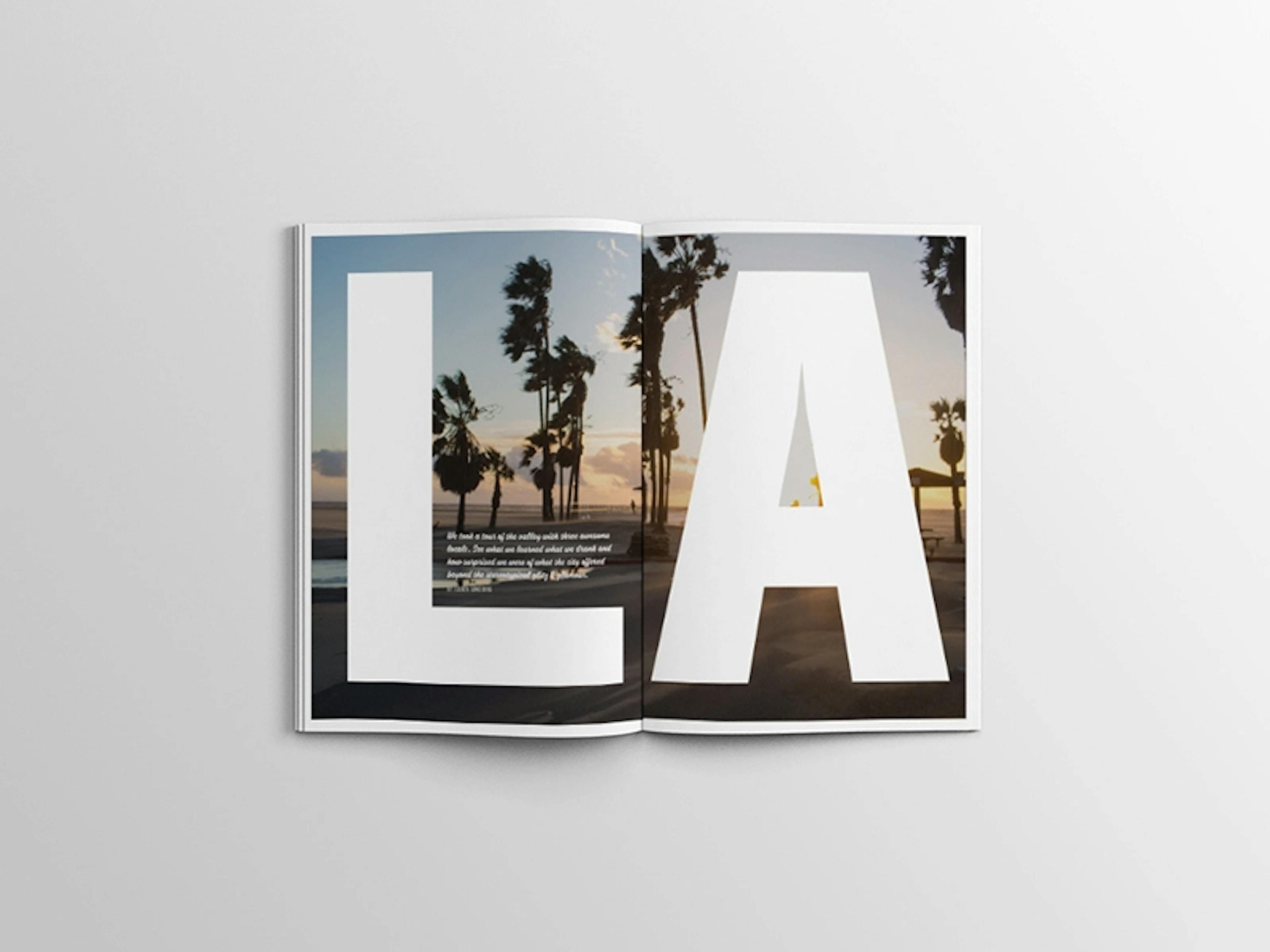 LA magazine spread