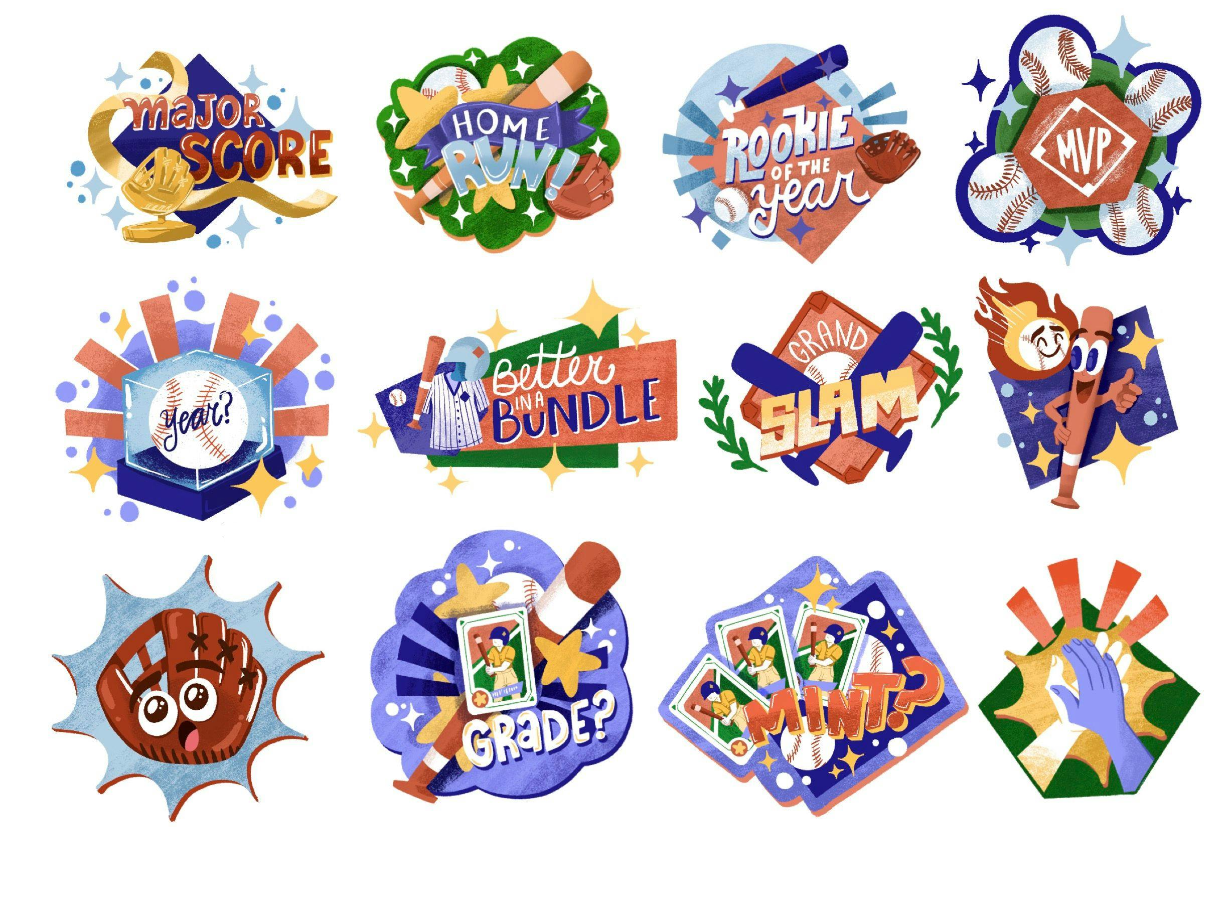 Baseball stickers