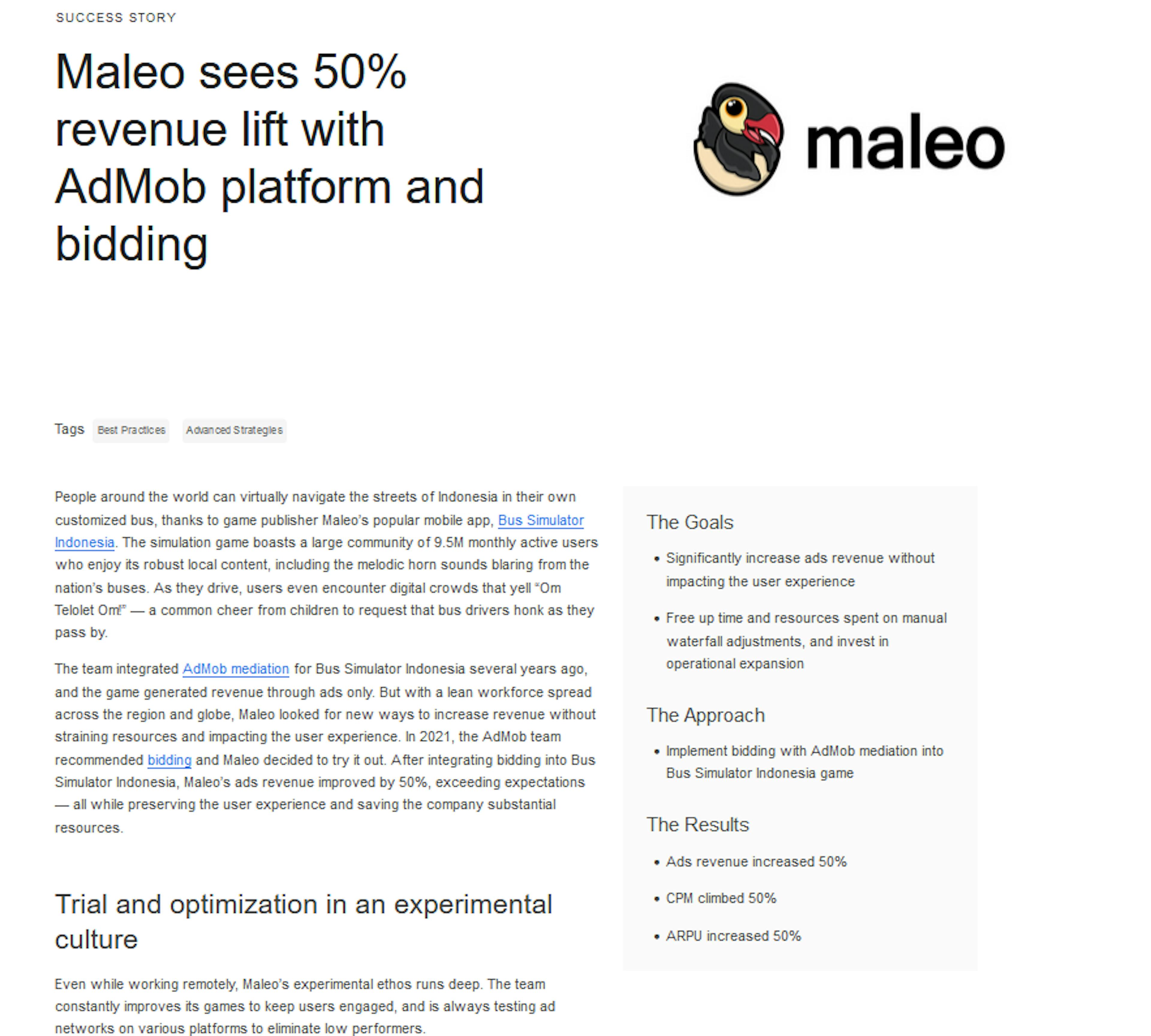 Maleo report