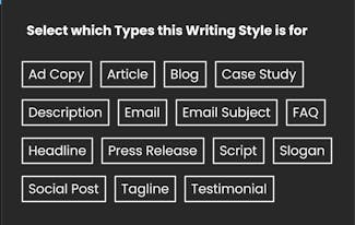 Types section