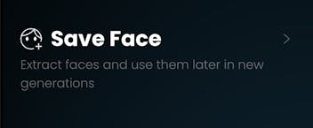 Save Face tool button