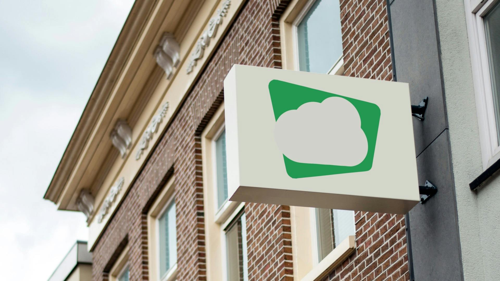 Green Sky logo outside of a business