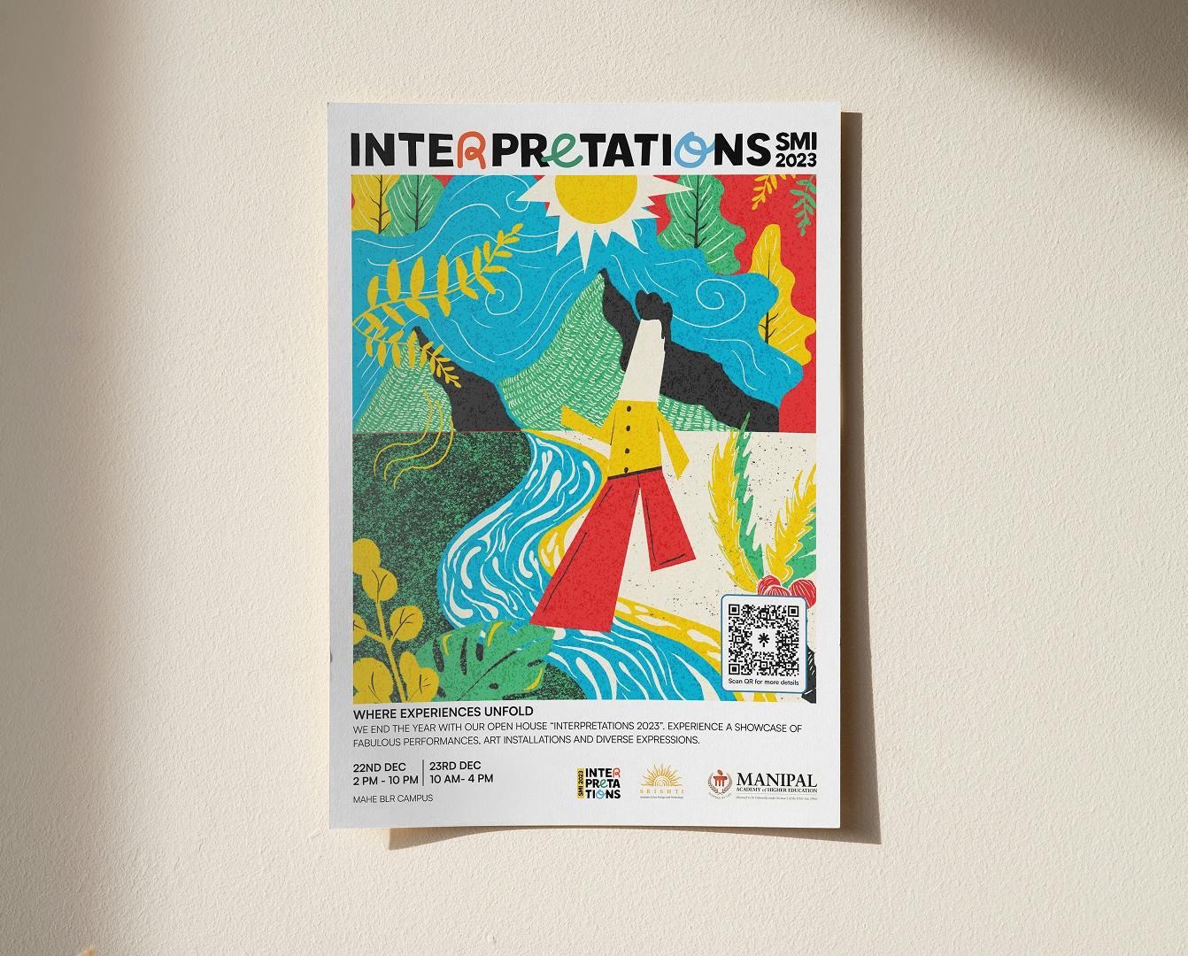 magazine page hanging from wall