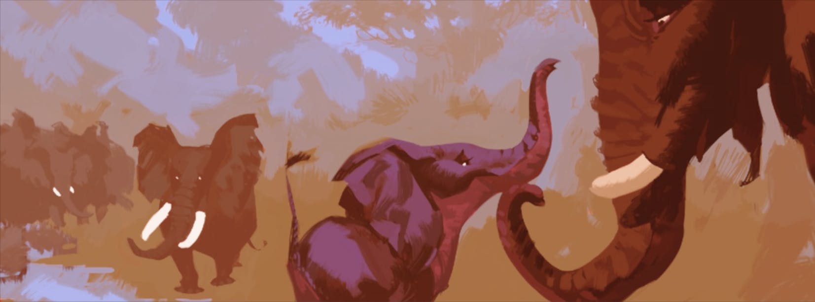 Concept art of a baby elephant