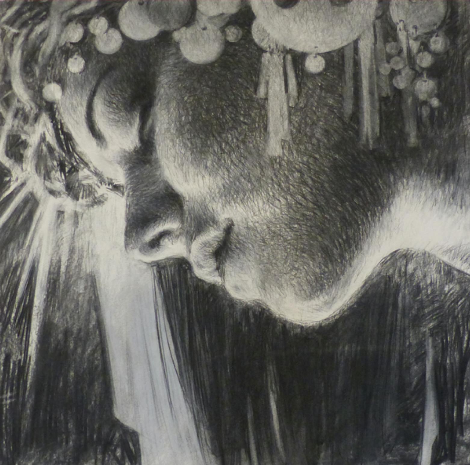 Pencil drawing of a woman