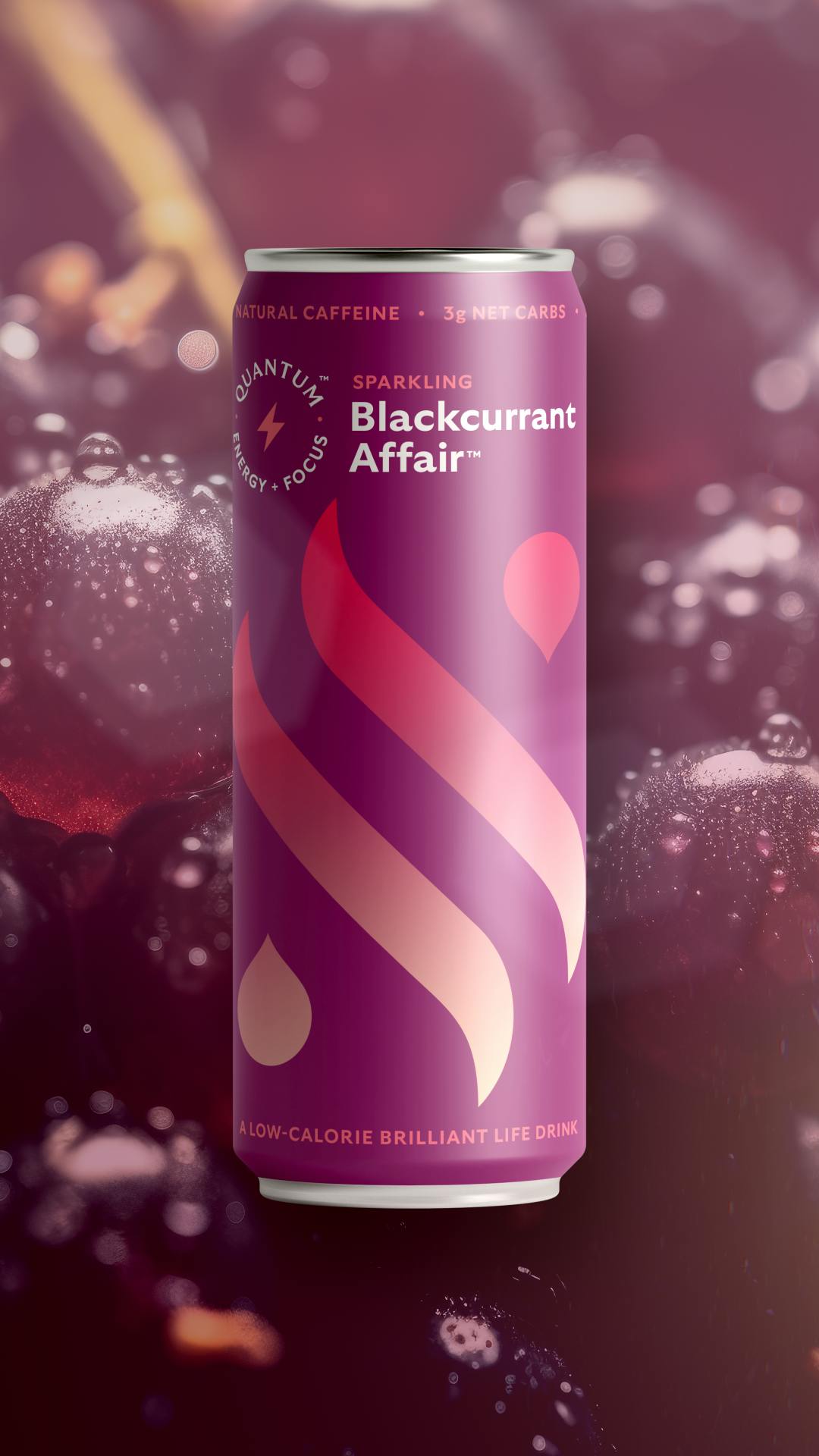 Berry flavored canned beverage