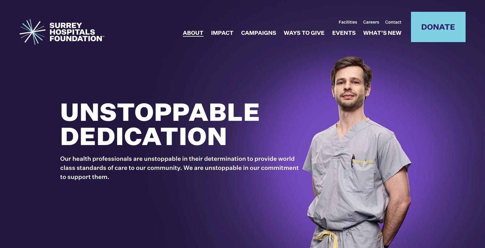 Ad for Surrey Hospitals Foundation