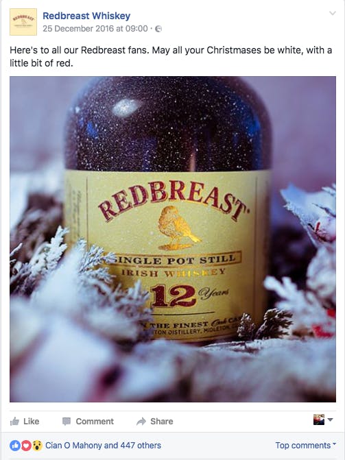 Social post for Redbreast whiskey