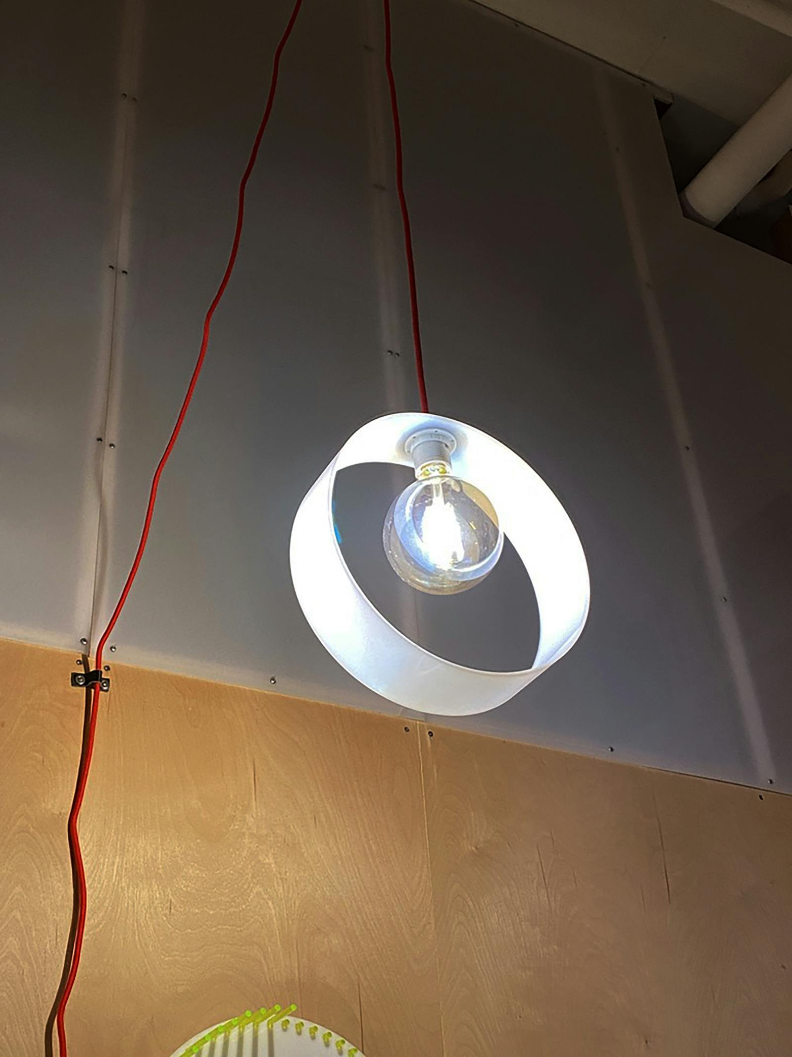 A circular light fixture