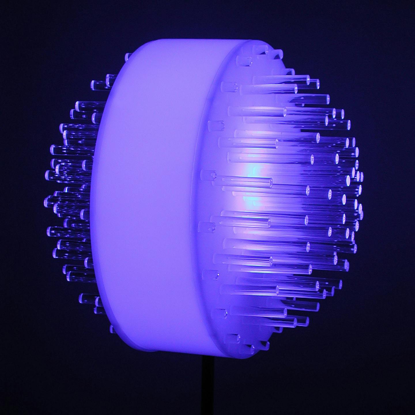Detail of a purple LED light