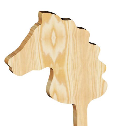 Wood cut horse profile