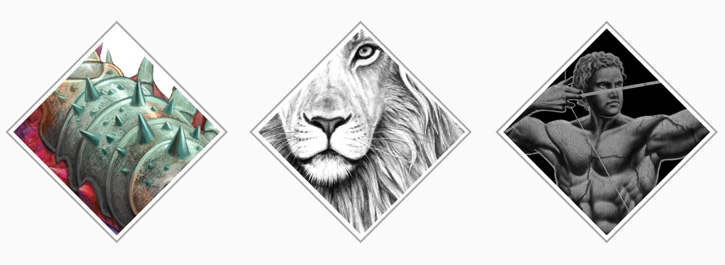 Diamond shaped vignettes