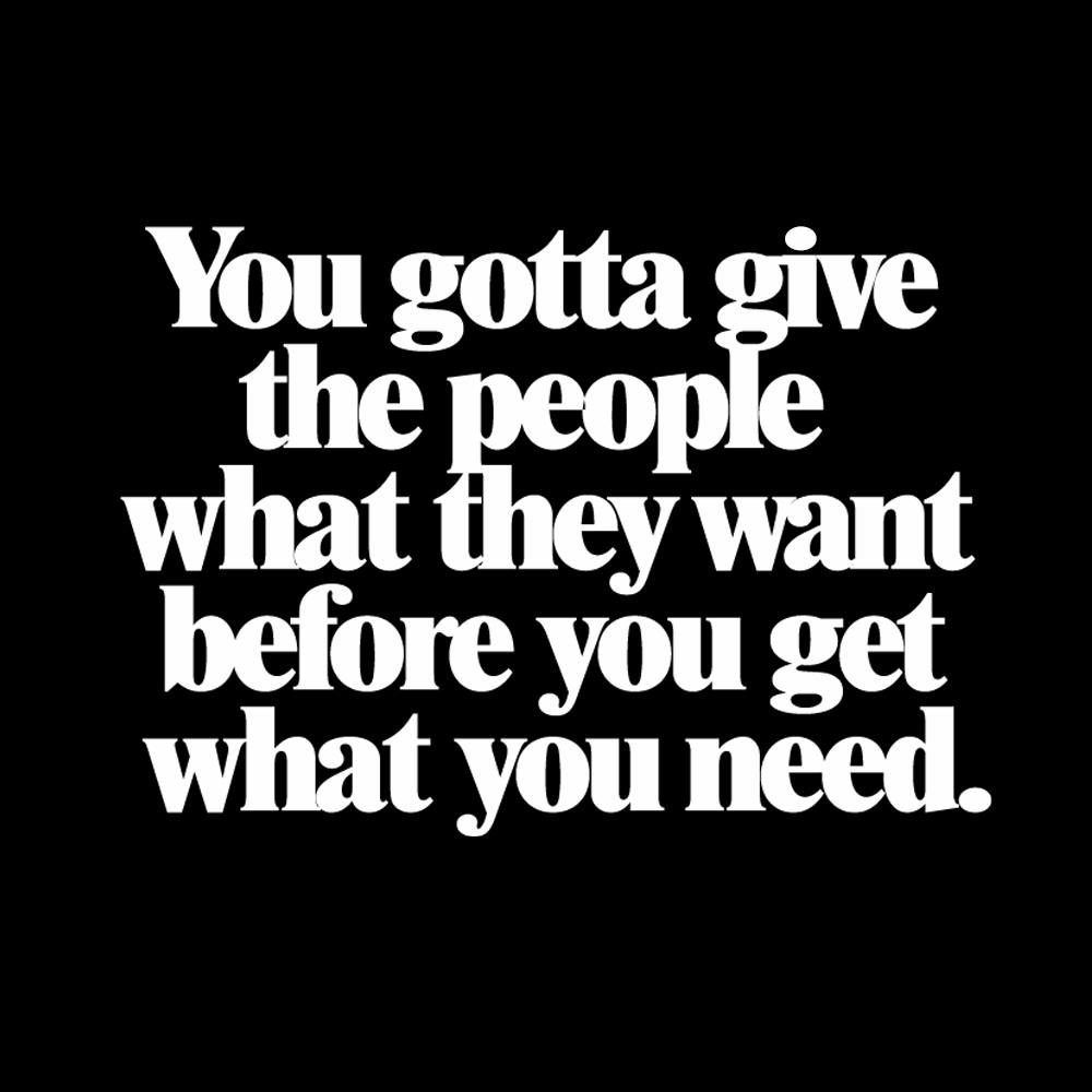 A black and white sign