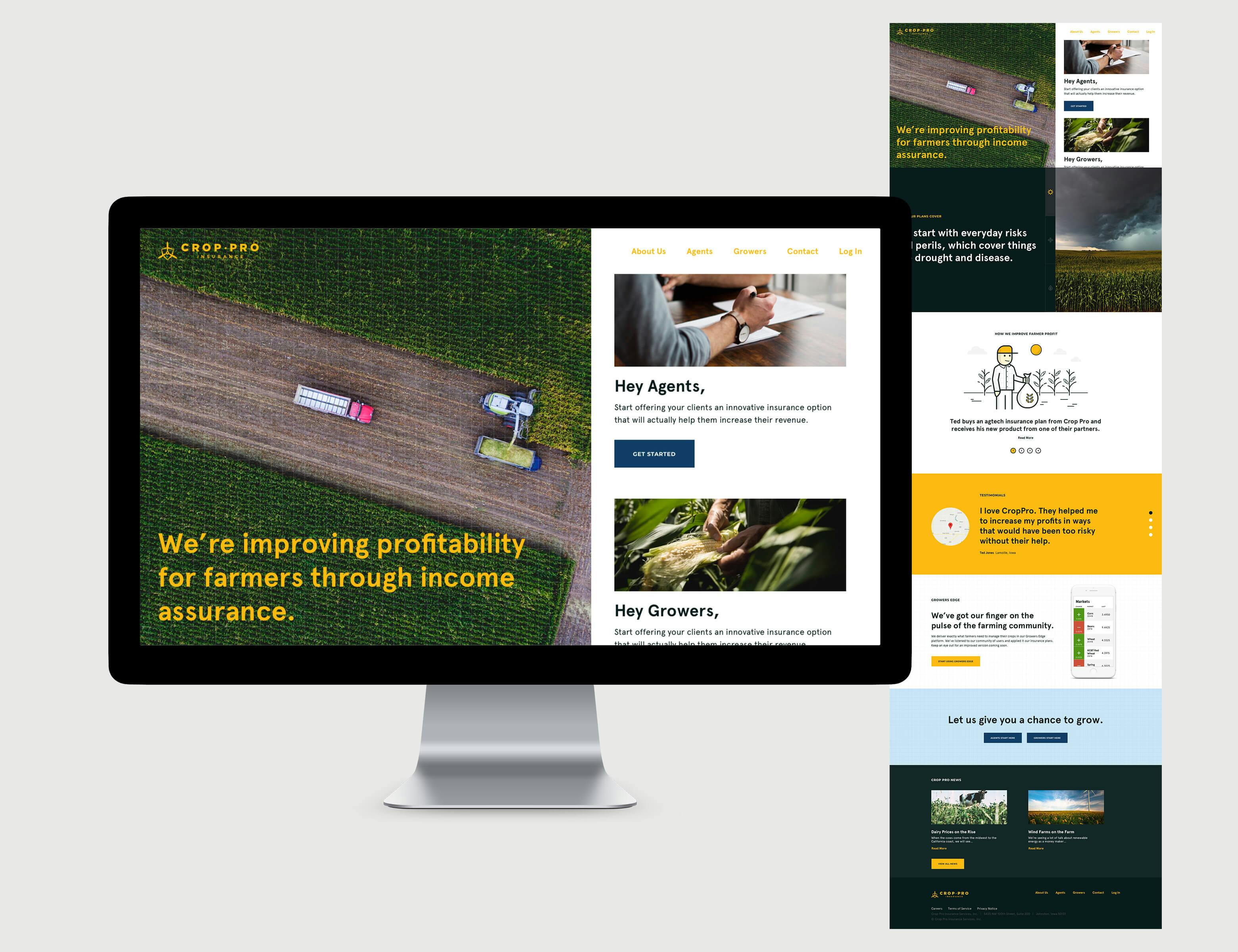 Website design for Crop Pro