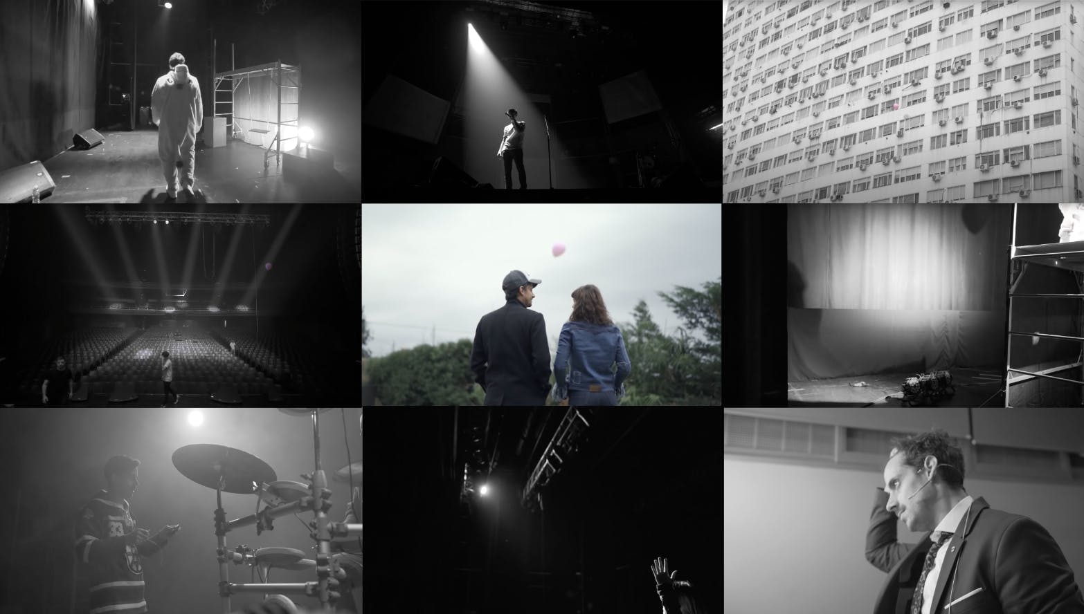 Black and white grid of photographs