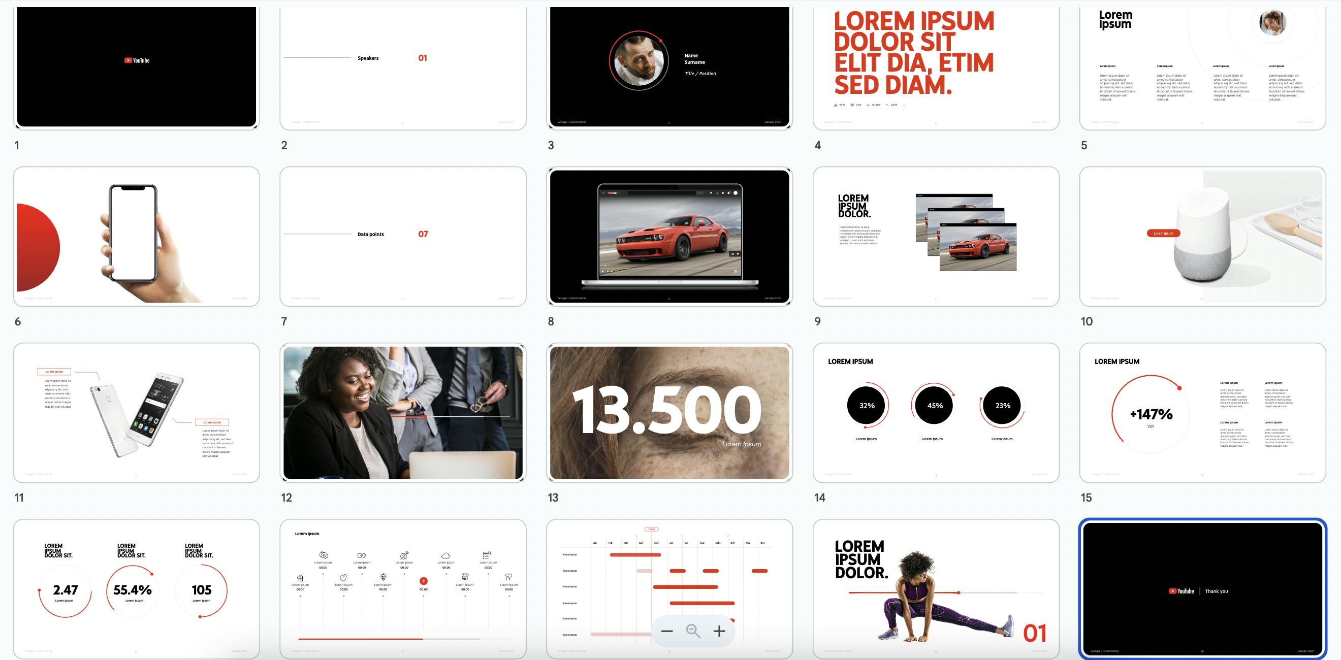 Presentation deck design