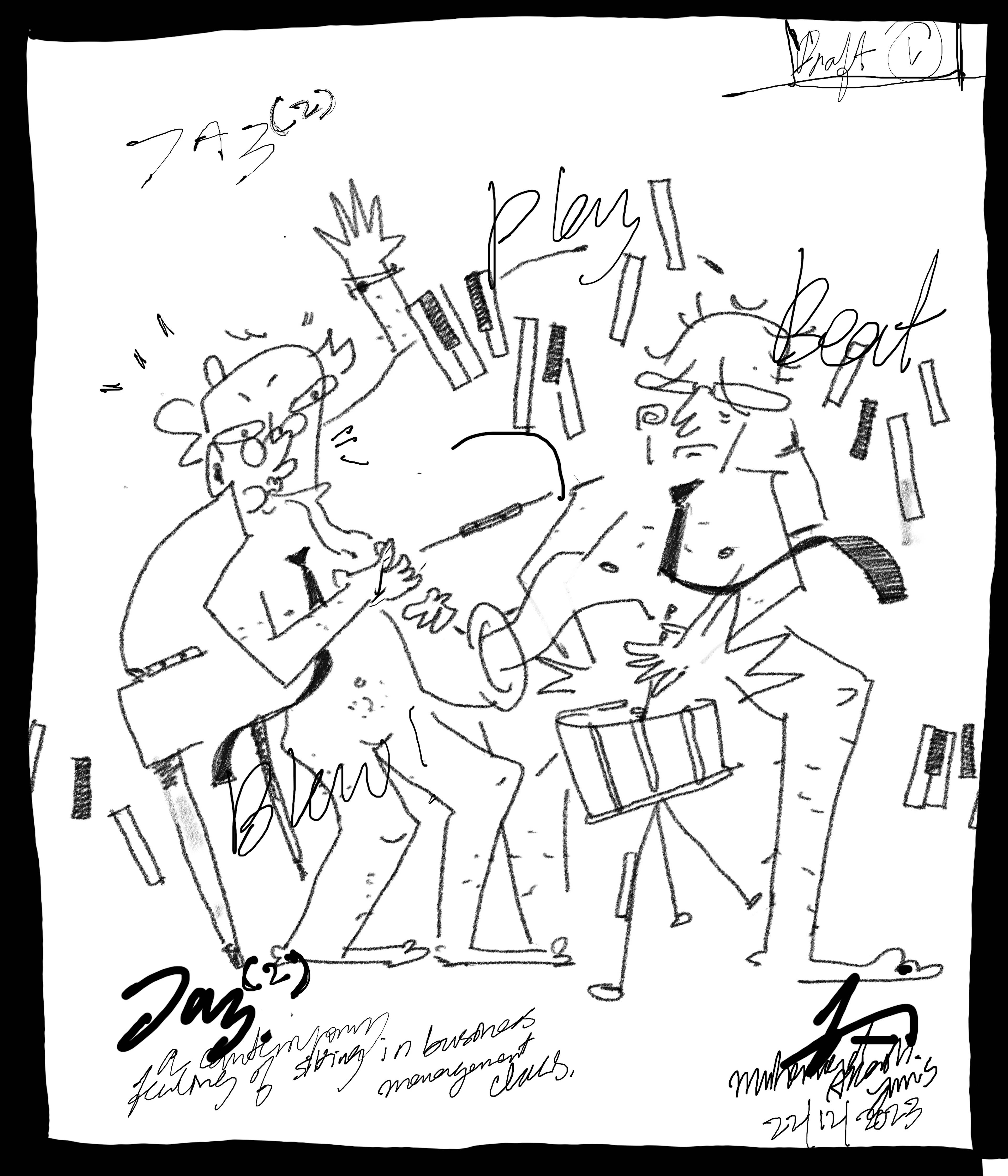 Illustration of a band