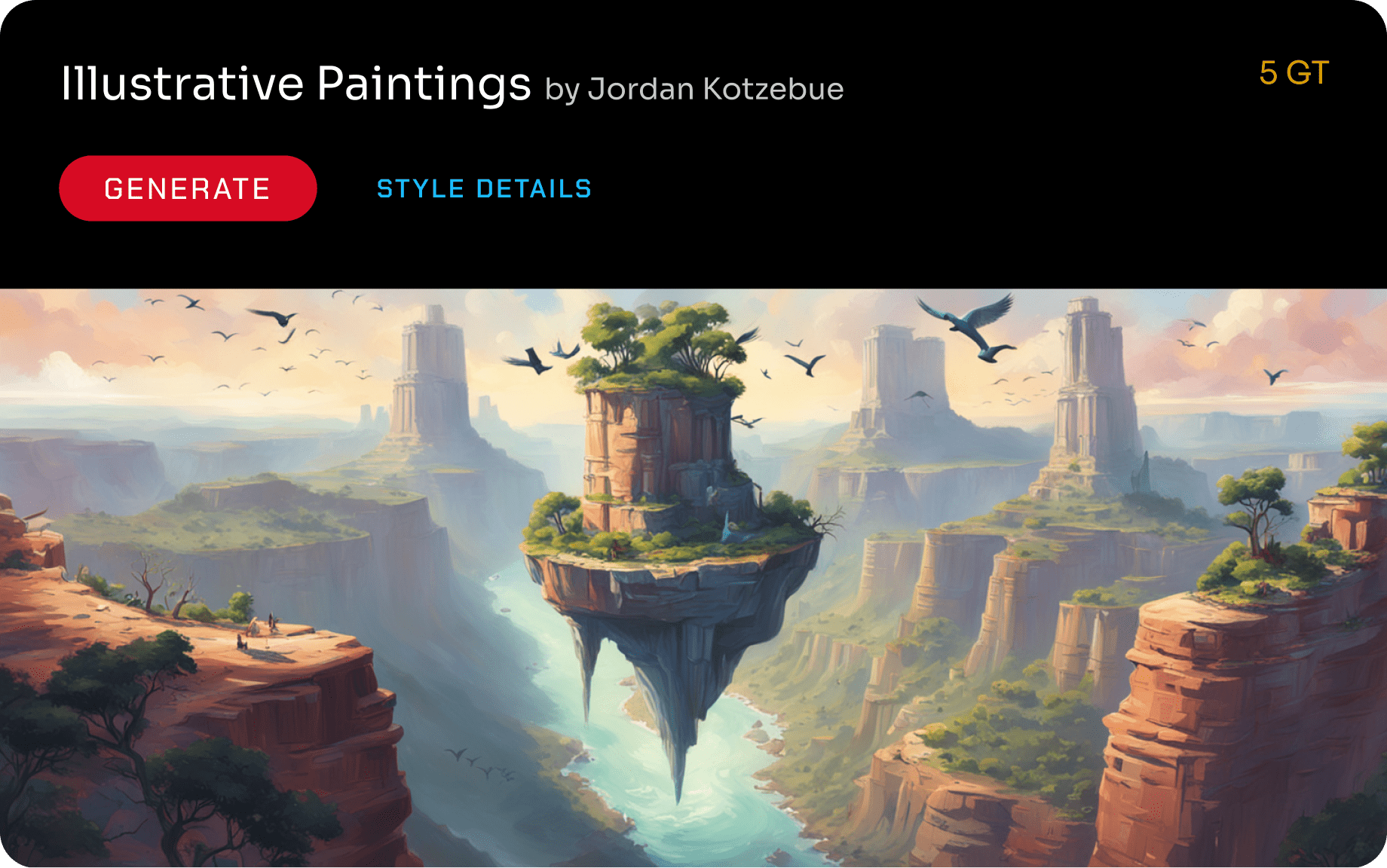 Illustrative Paintings AI style card