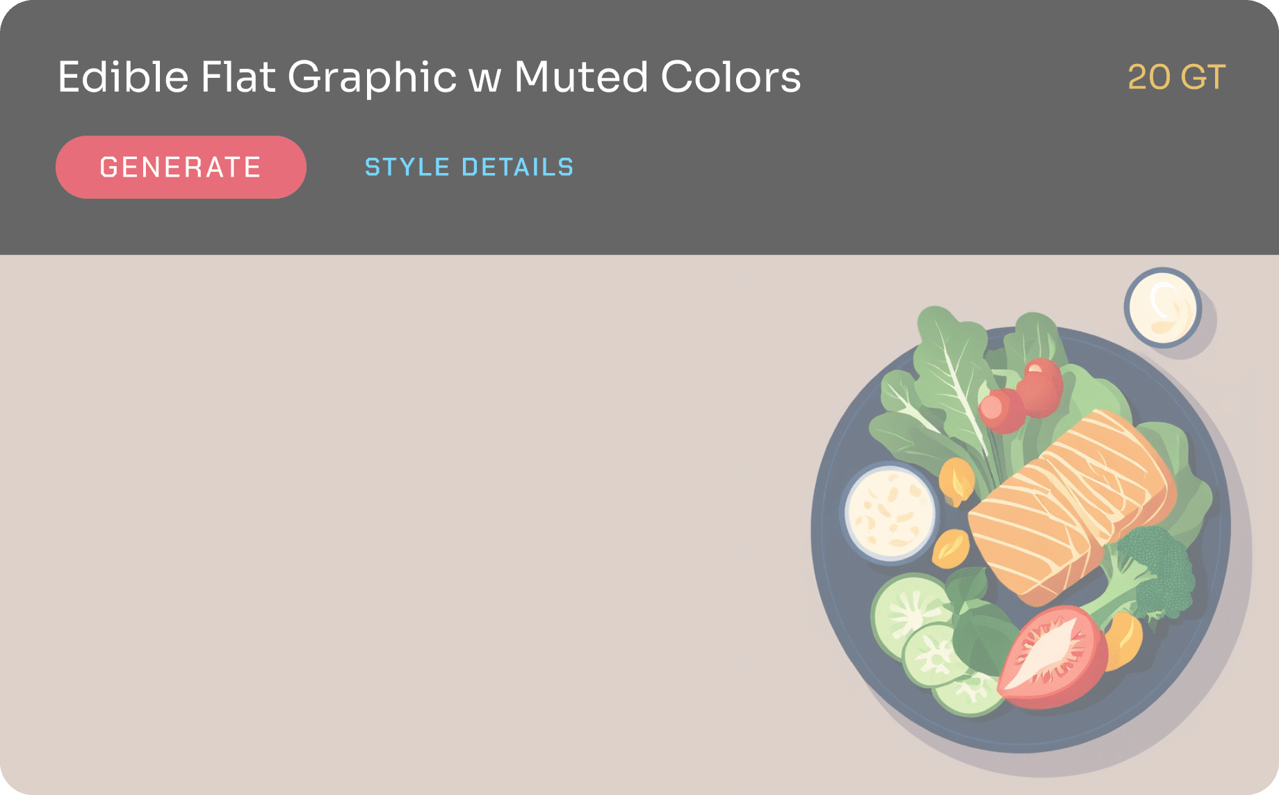 Flat Graphic AI style card