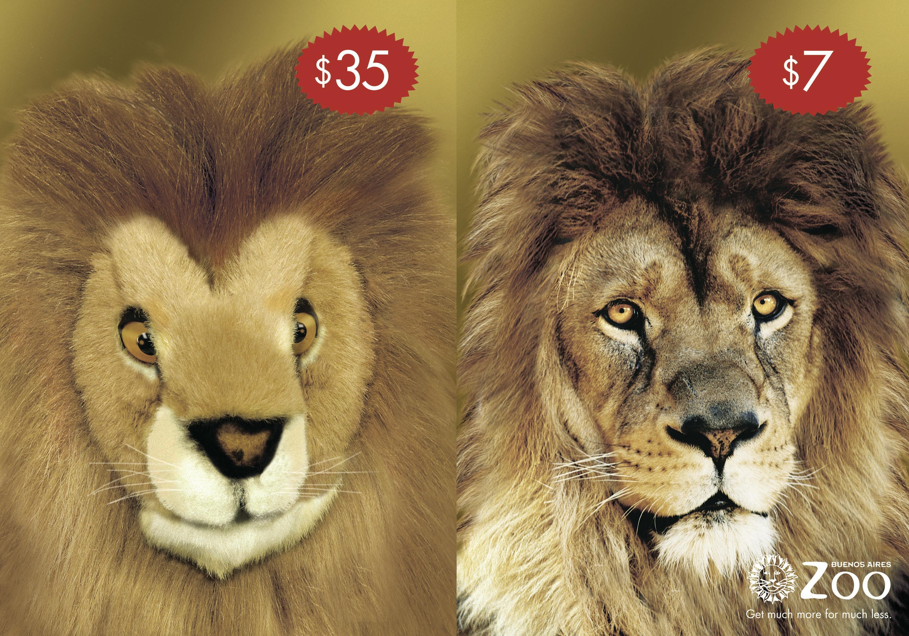 Ad for Buenos Aires Zoo with Lions