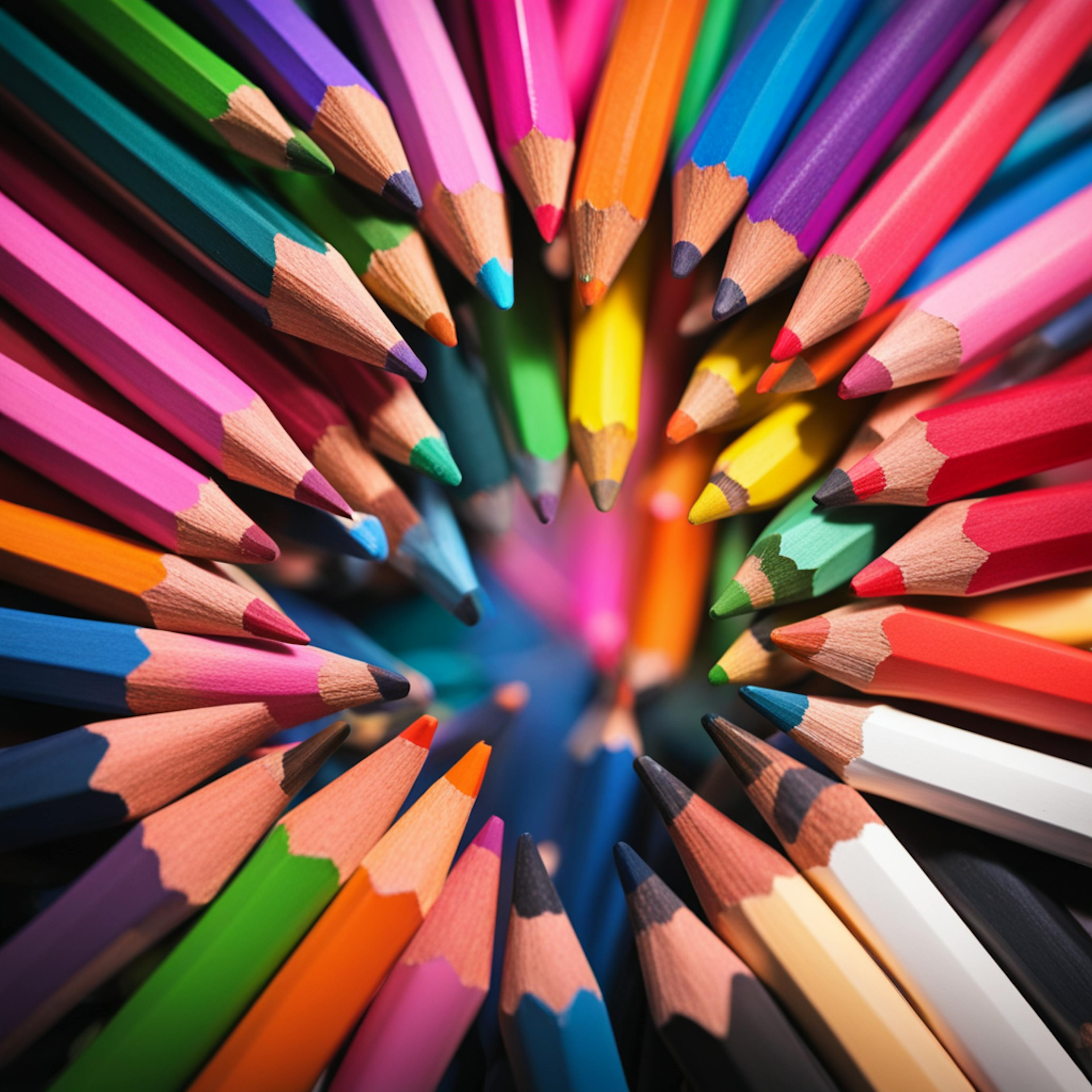 image of a variety of colored pencils representing color pencils clip art.