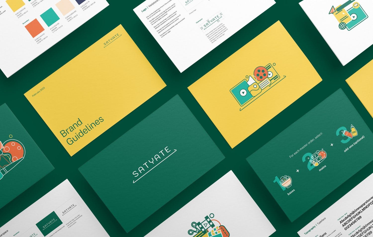 Business card layouts for Satyate