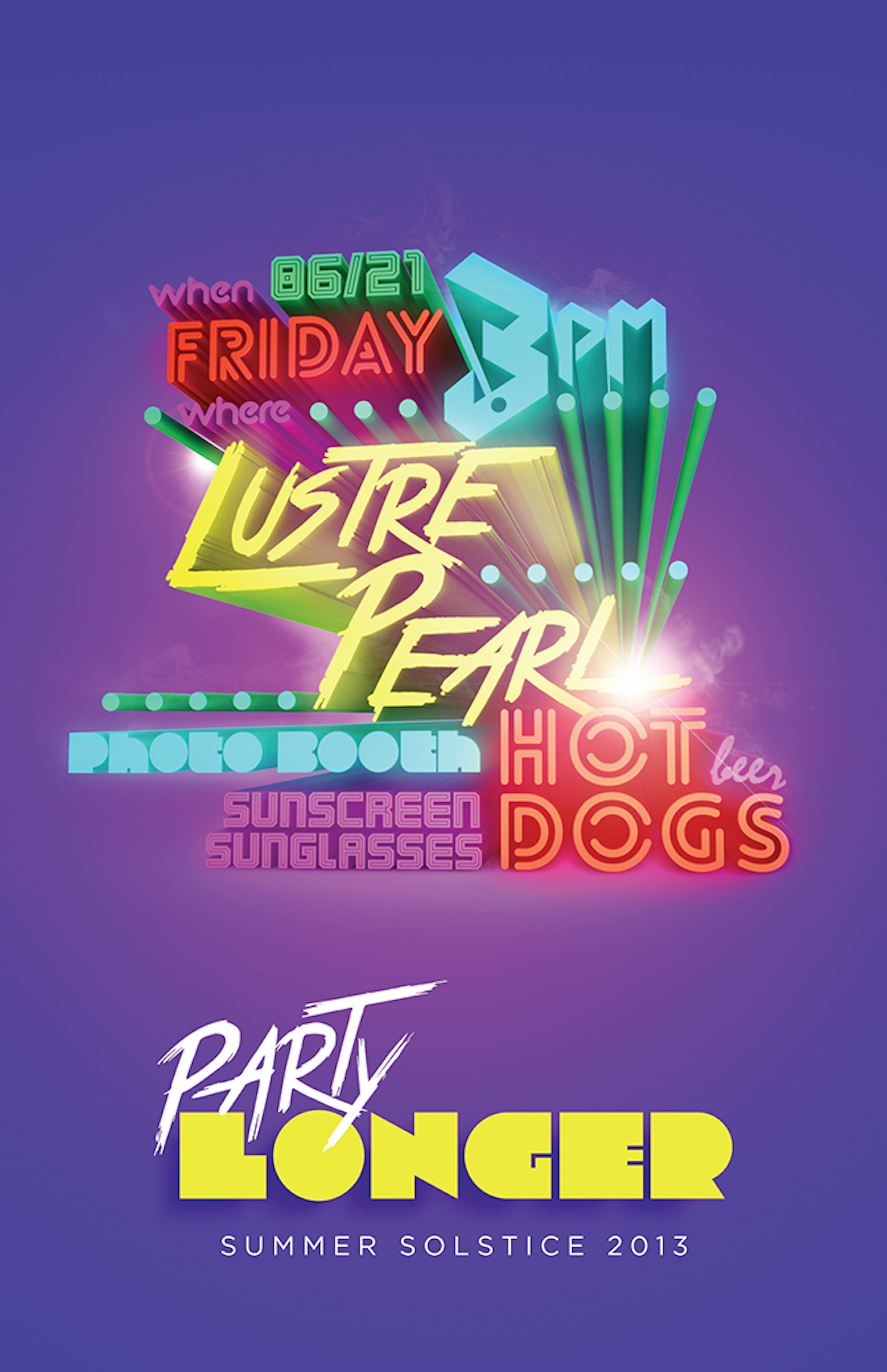 Poster for Party Longer featuring event logo