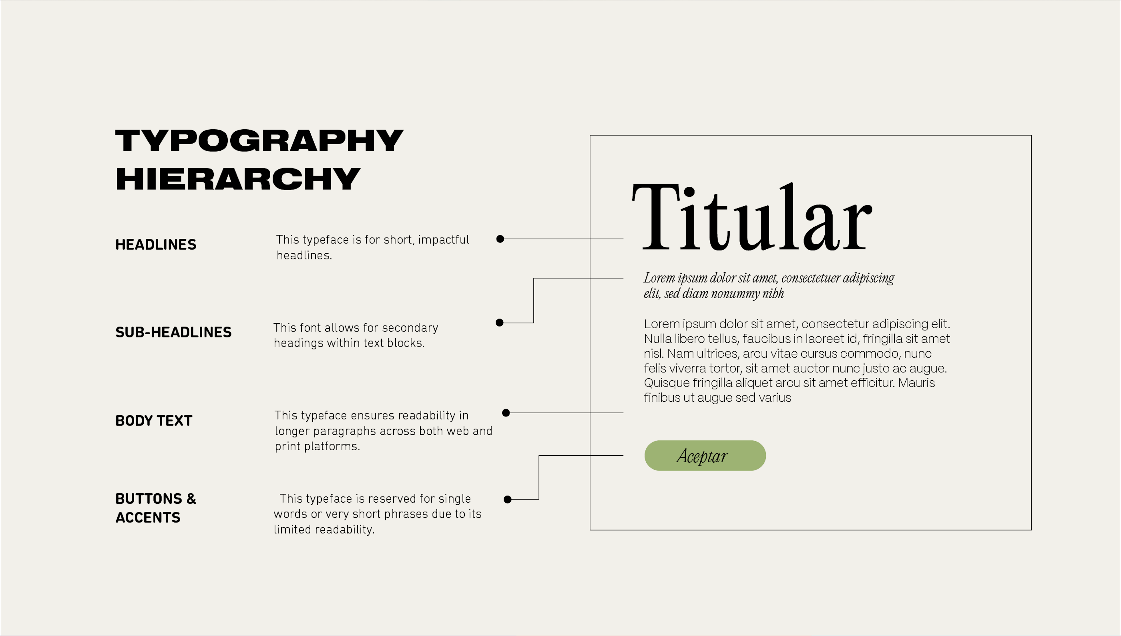 Typography callouts