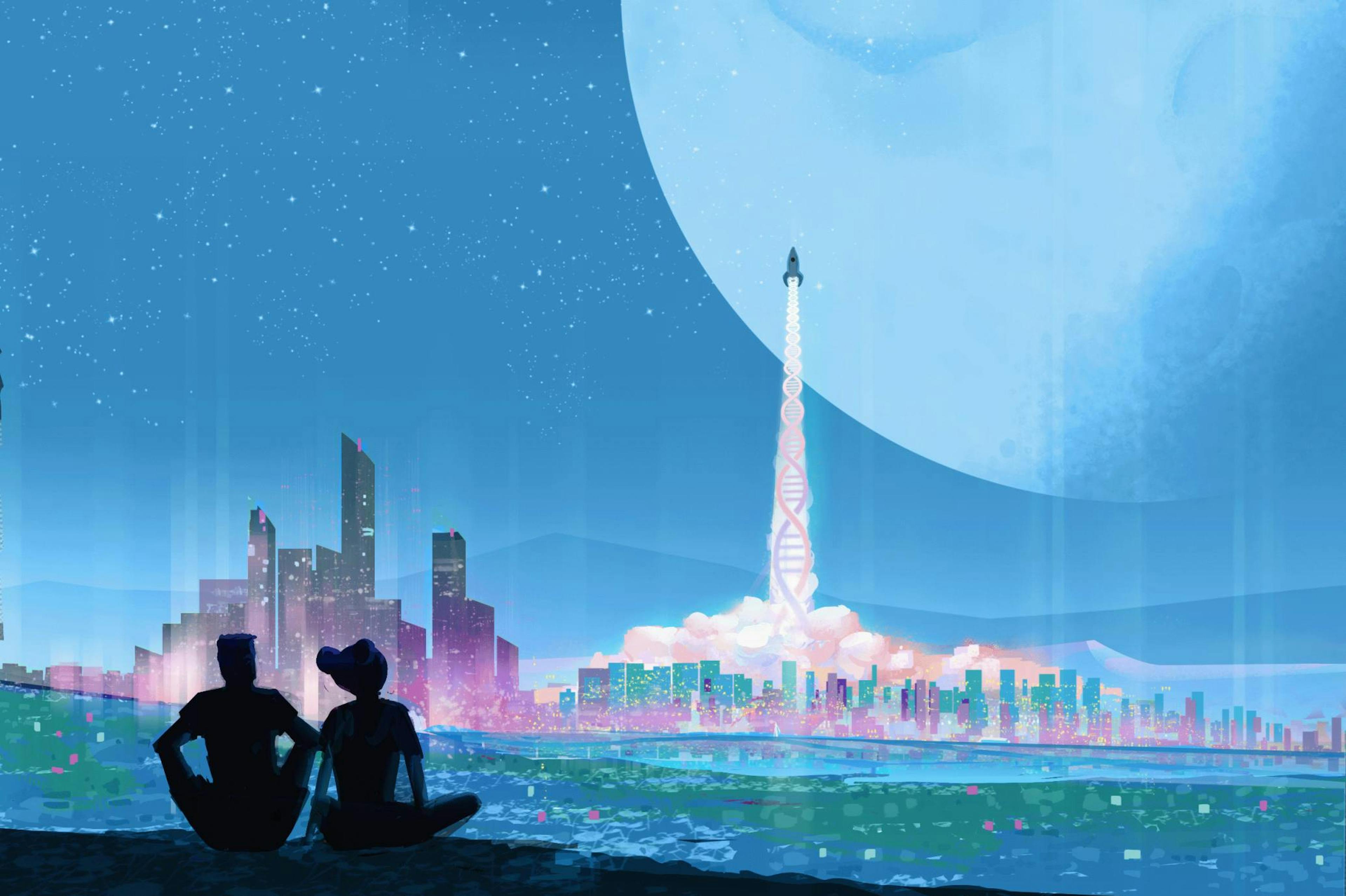 Virta Moon Shot Illustration
