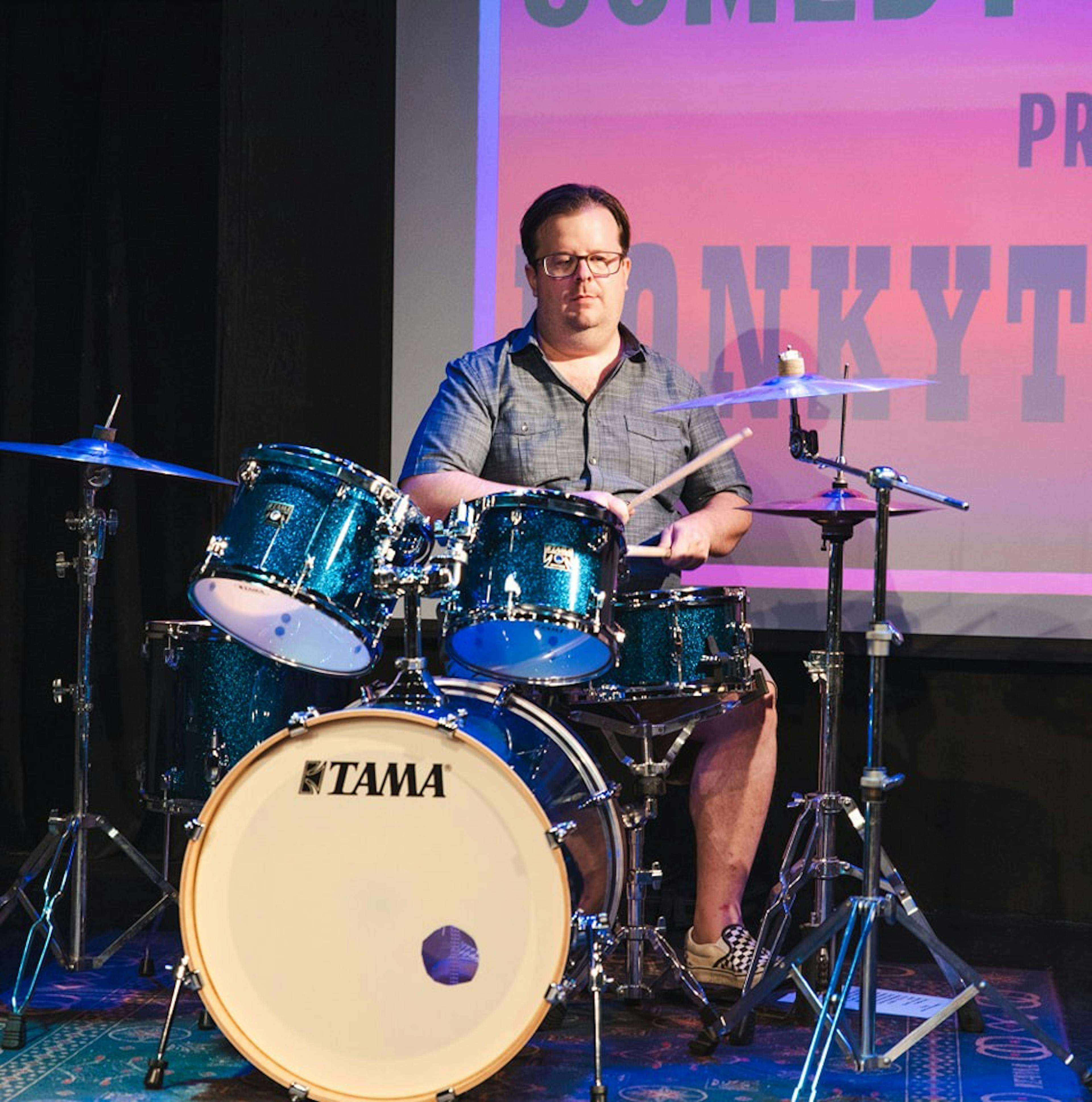 A man drumming