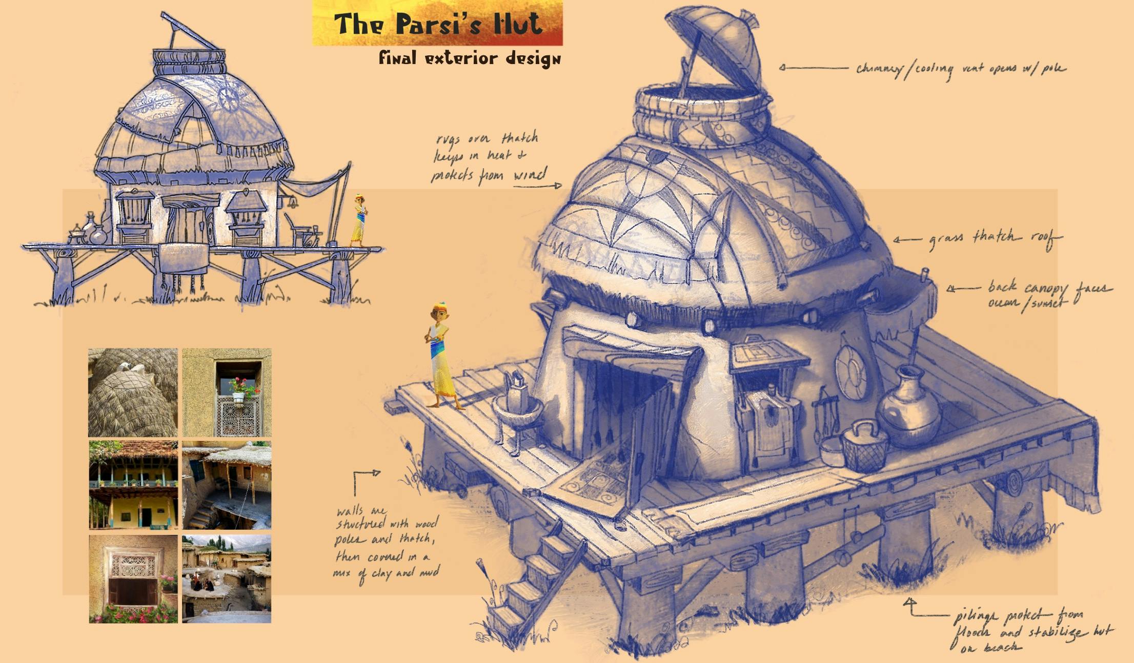 Concept art of a fantasy house