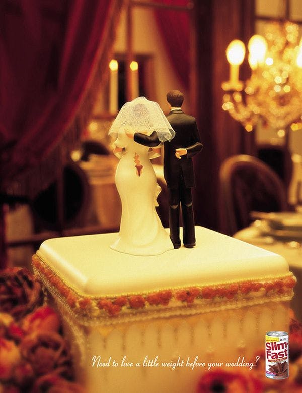 Wedding cake figurines for Slim Fast
