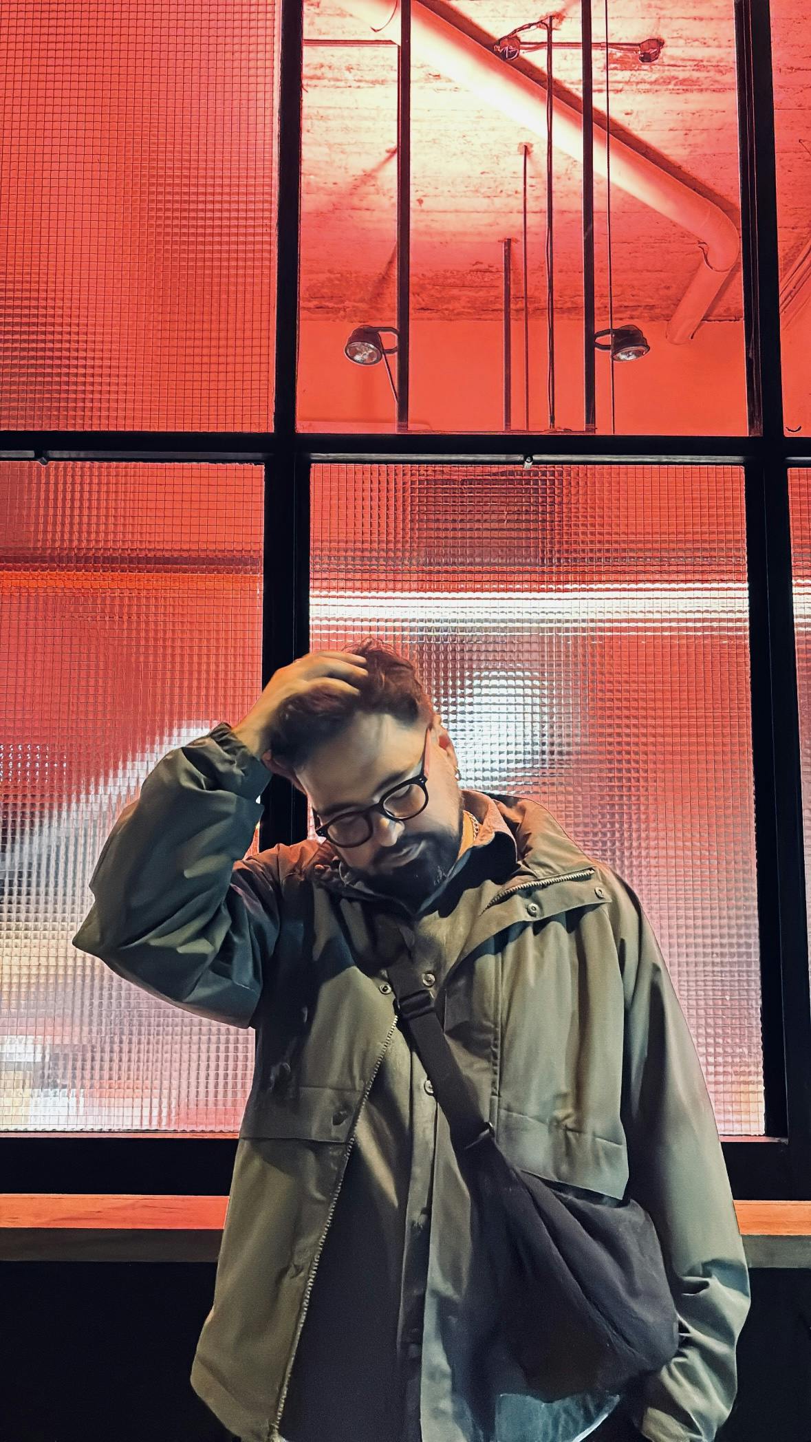 Man holding his head