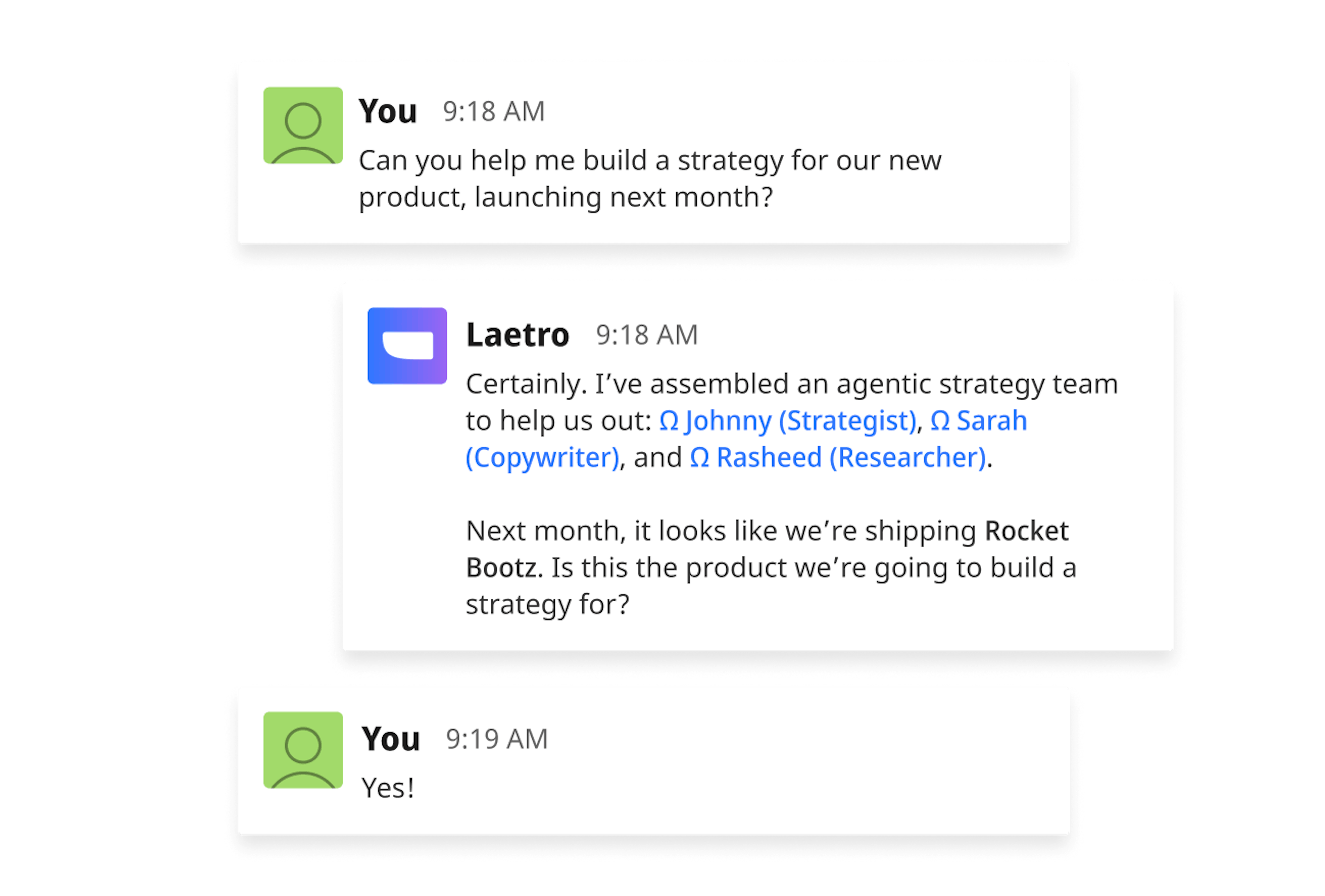 Chat between Agent and Client