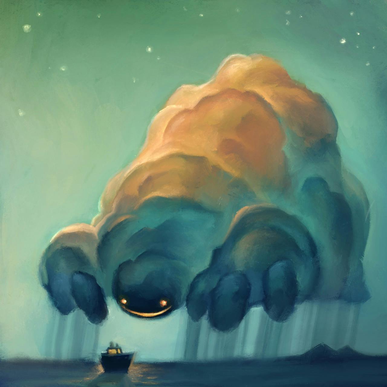 A personfied cloud