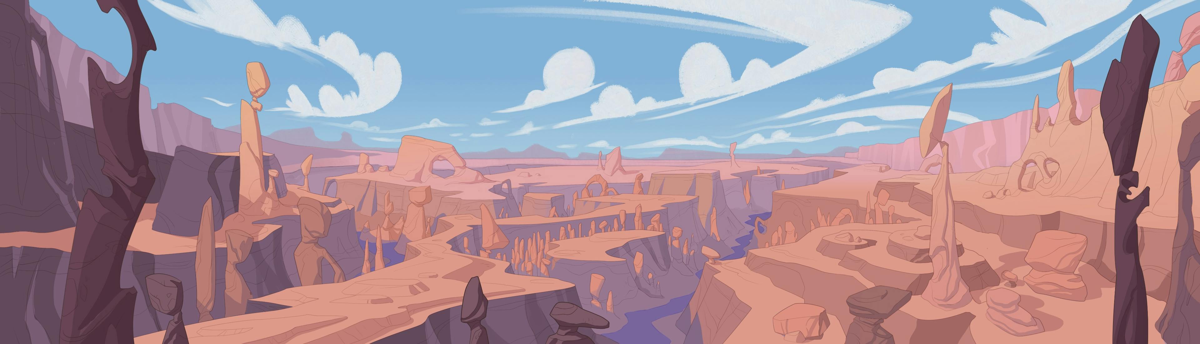 A desert canyon landscape