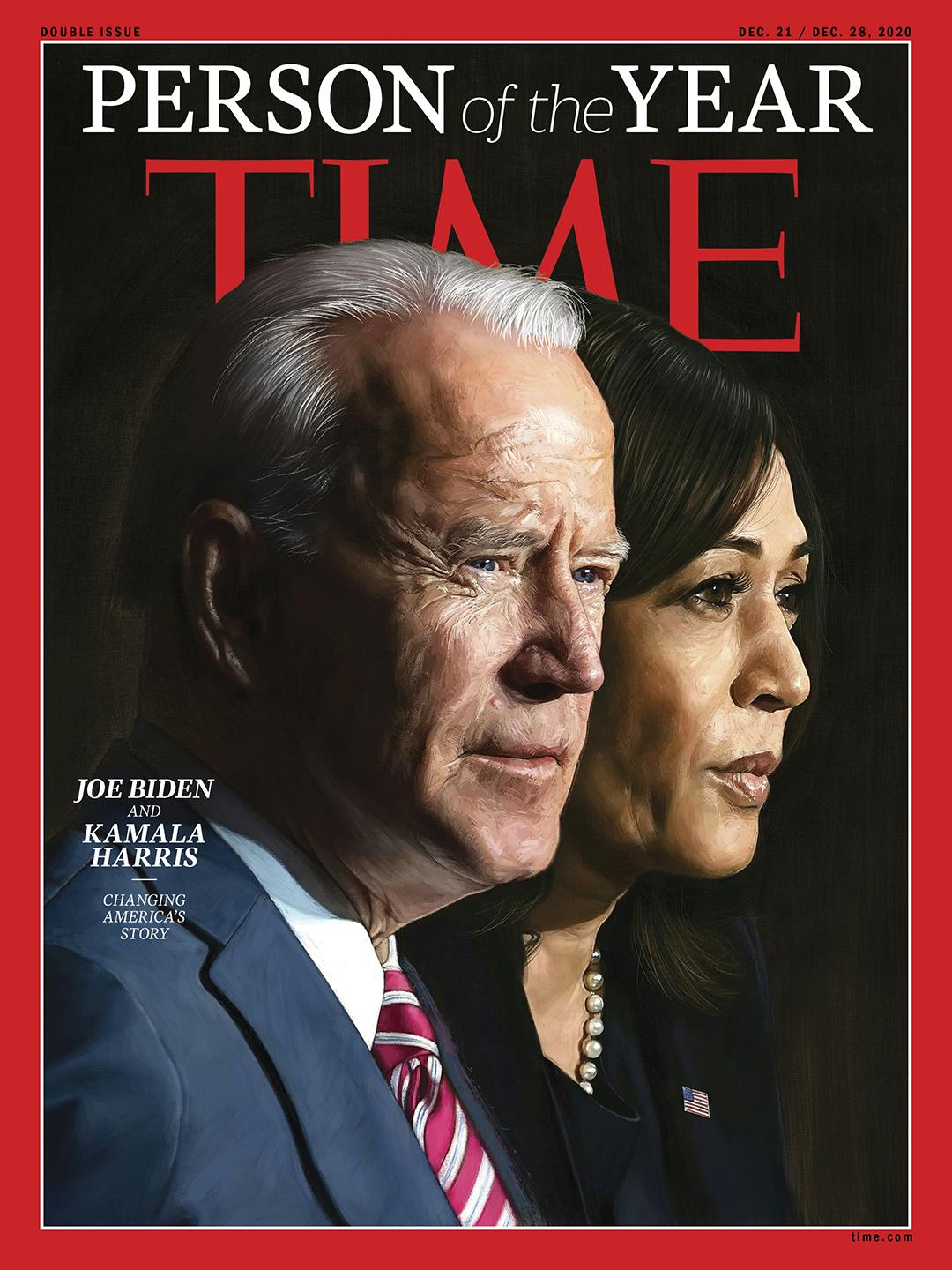 A portrait of Joe Biden and Kamala Harris
