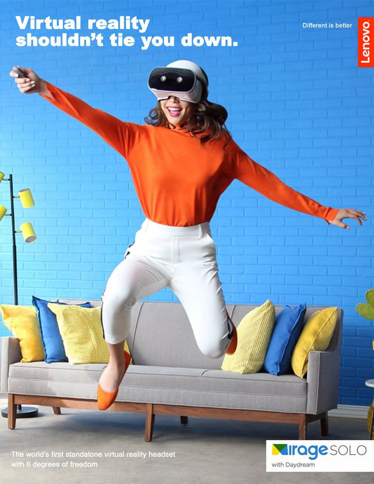 A Lenovo ad for virtual reality
