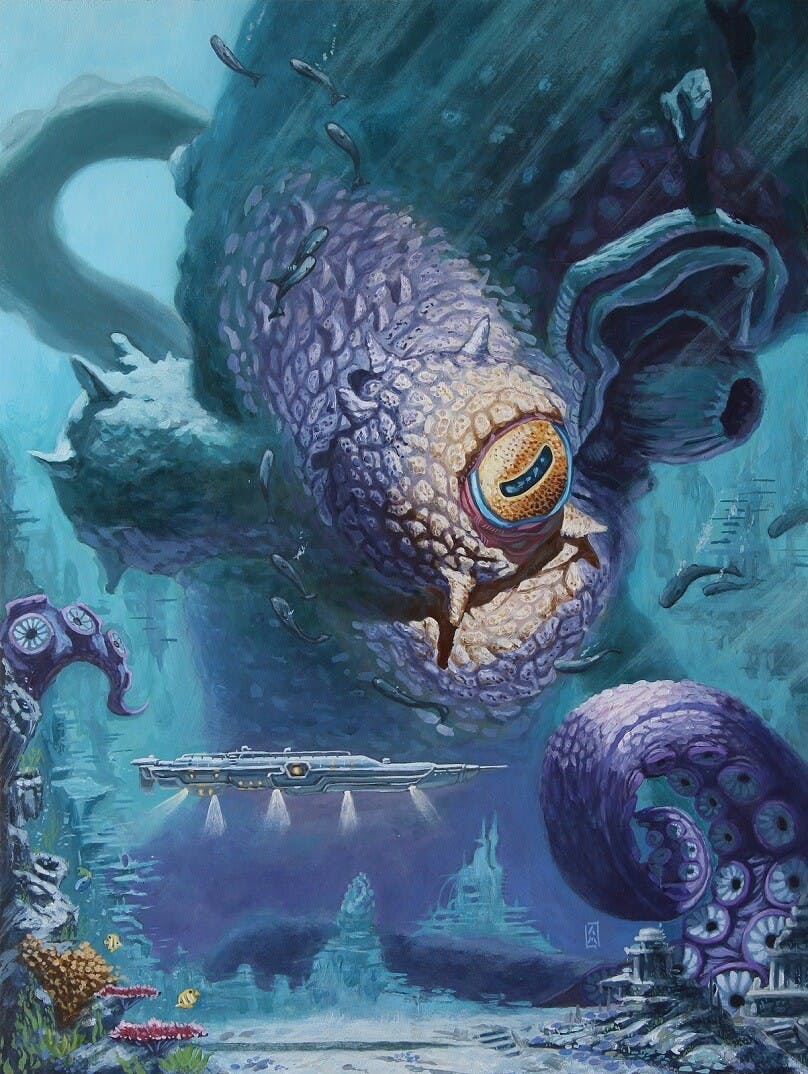 A deep sea monster