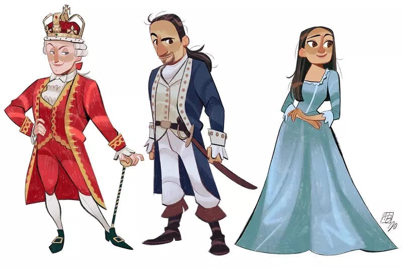 Character sketches of performers from Hamilton